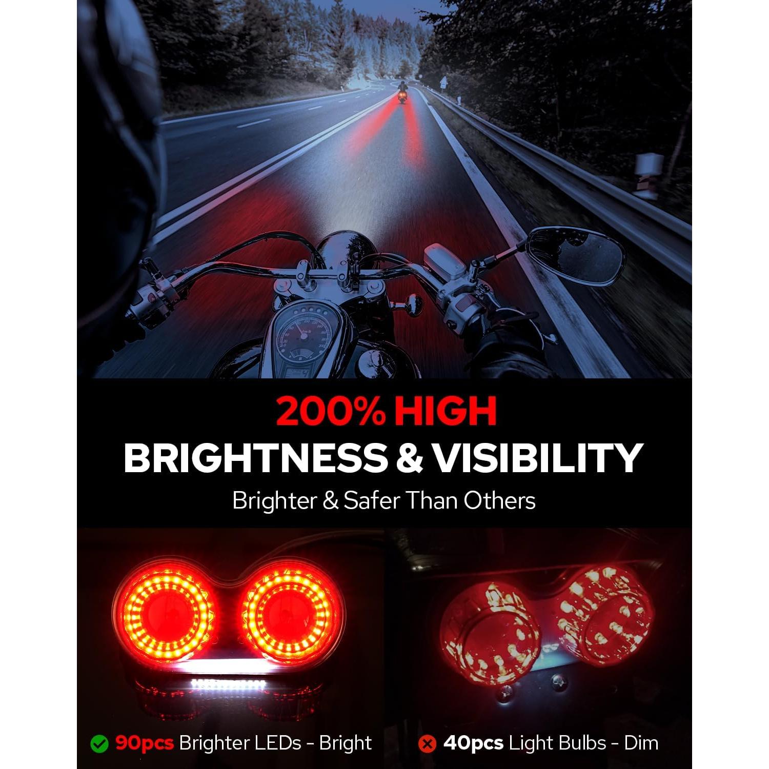 Luz Trasera LED Benlari BK-LIGHT-MTL-02-SMO 90 LEDs Impermeable