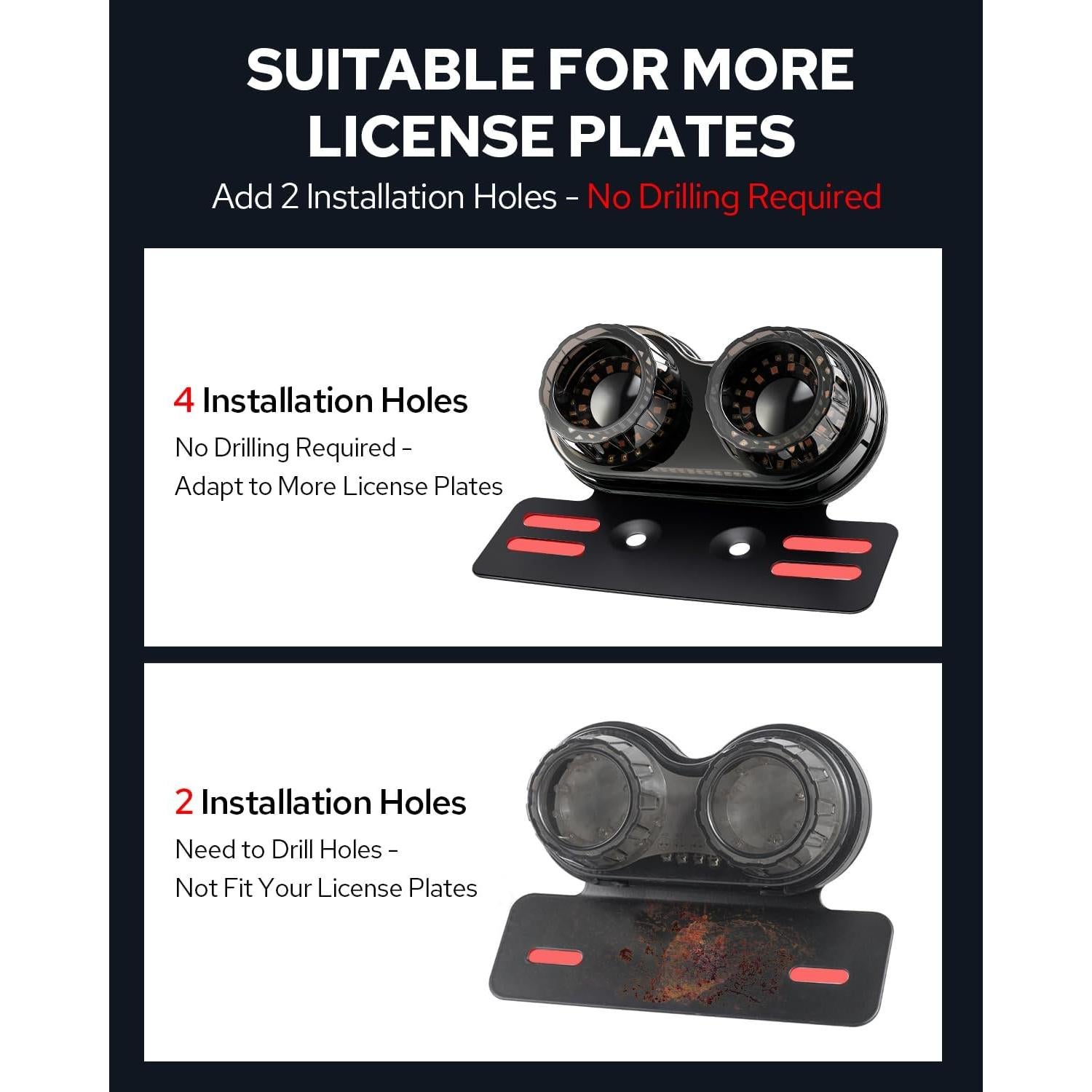 Luz Trasera LED Benlari BK-LIGHT-MTL-02-SMO 90 LEDs Impermeable