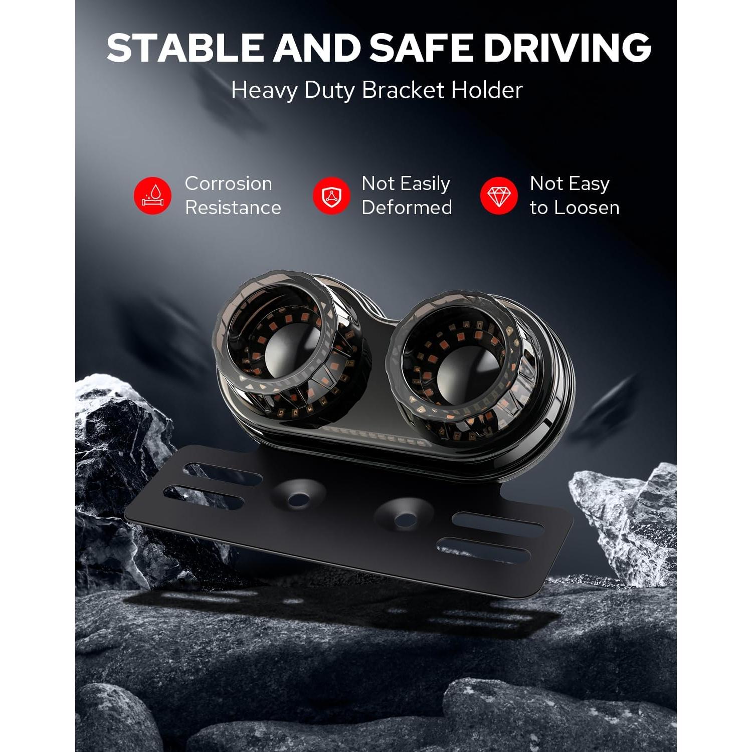 Luz Trasera LED Benlari BK-LIGHT-MTL-02-SMO 90 LEDs Impermeable