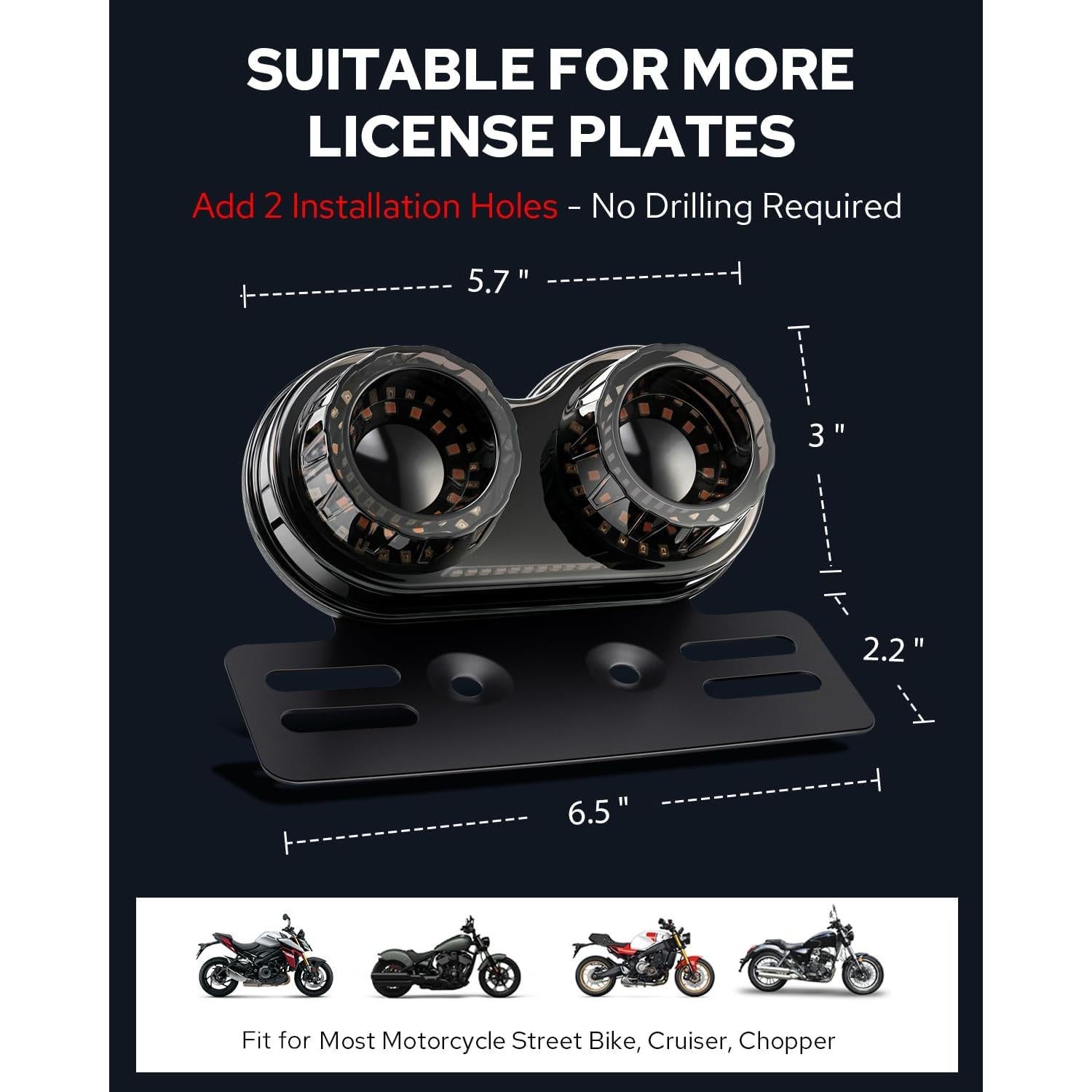 Luz Trasera LED Benlari BK-LIGHT-MTL-02-SMO 90 LEDs Impermeable