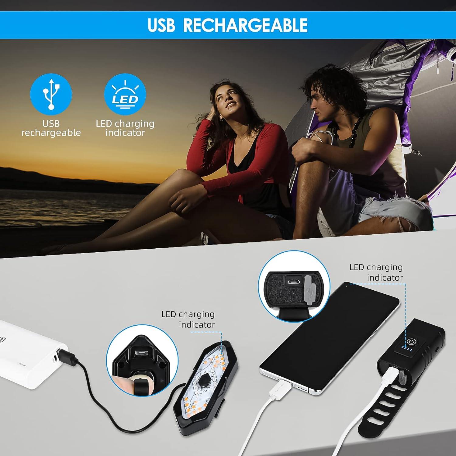 Juego de Luces para Bicicleta YumSur, 1000 Lúmenes, Recargable USB