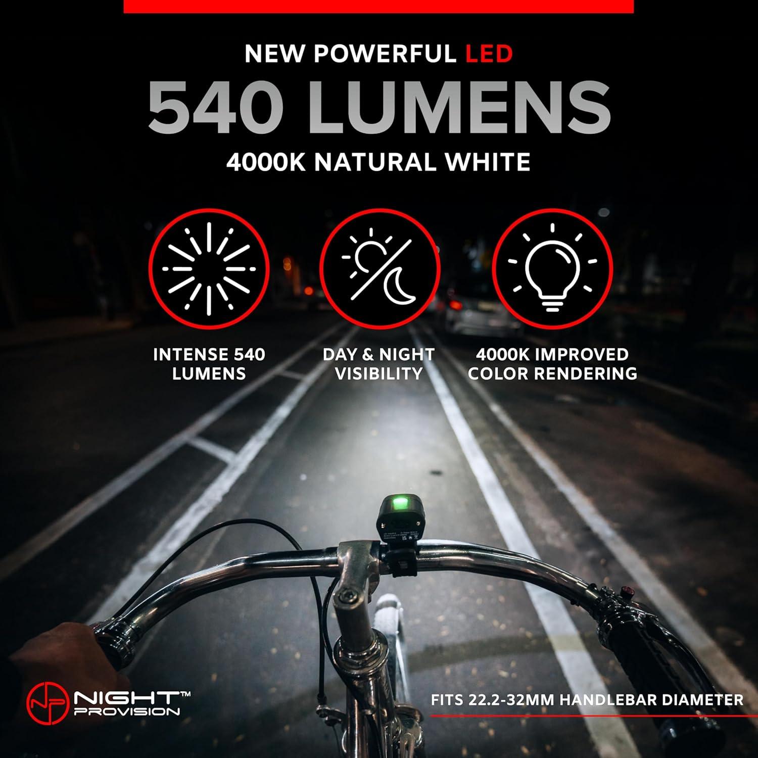 Luces de Bicicleta Delante y Detrás NP NIGHT PROVISION BX-500 540 Lúmenes