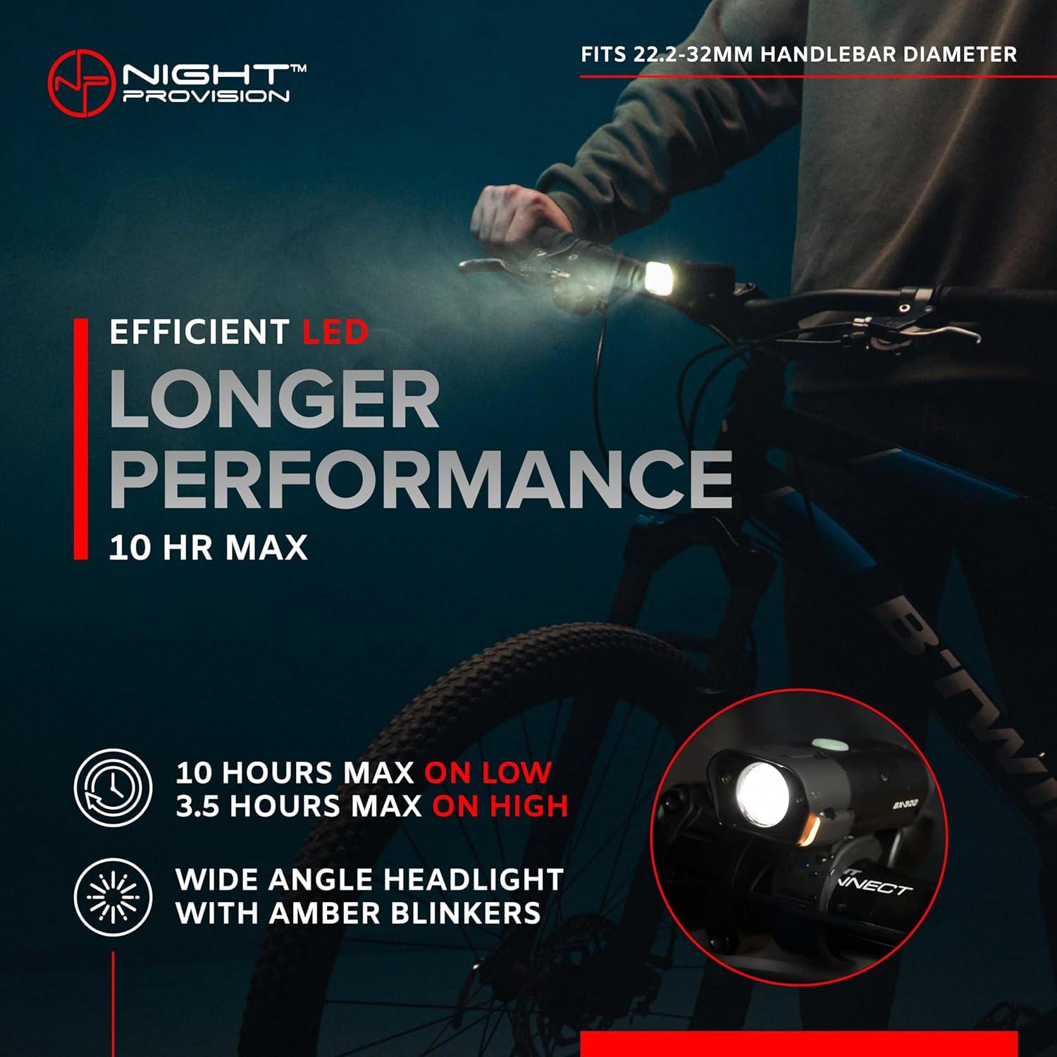 Luces de Bicicleta Delante y Detrás NP NIGHT PROVISION BX-500 540 Lúmenes