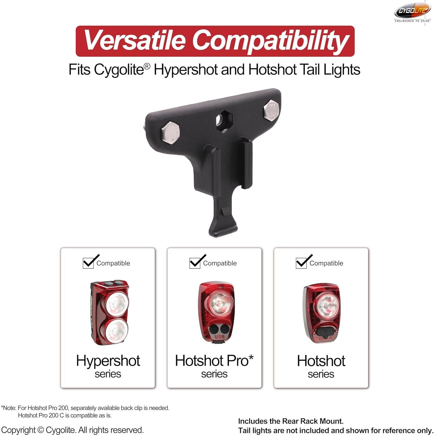 Soporte de Luz Trasera Cygolite para Bicicleta - Pequeño