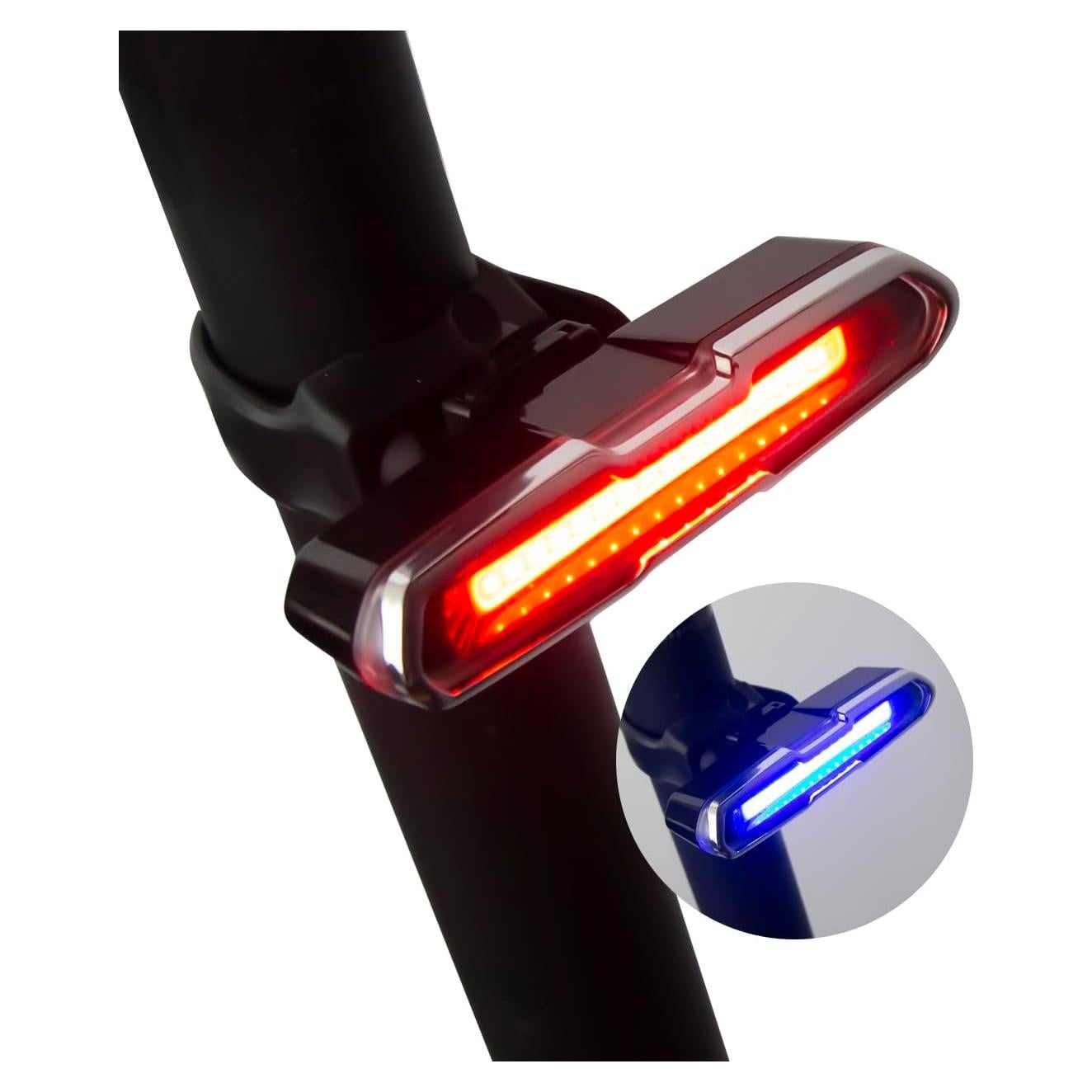 Luz Trasera de Bicicleta IWONDER PB001 Rojo-Azul 168 Lúmenes