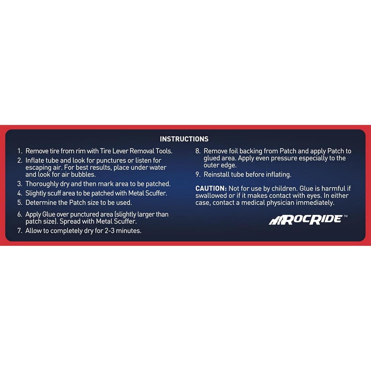 Kit de Reparación de Parches RocRide 16 Piezas para Bicicletas