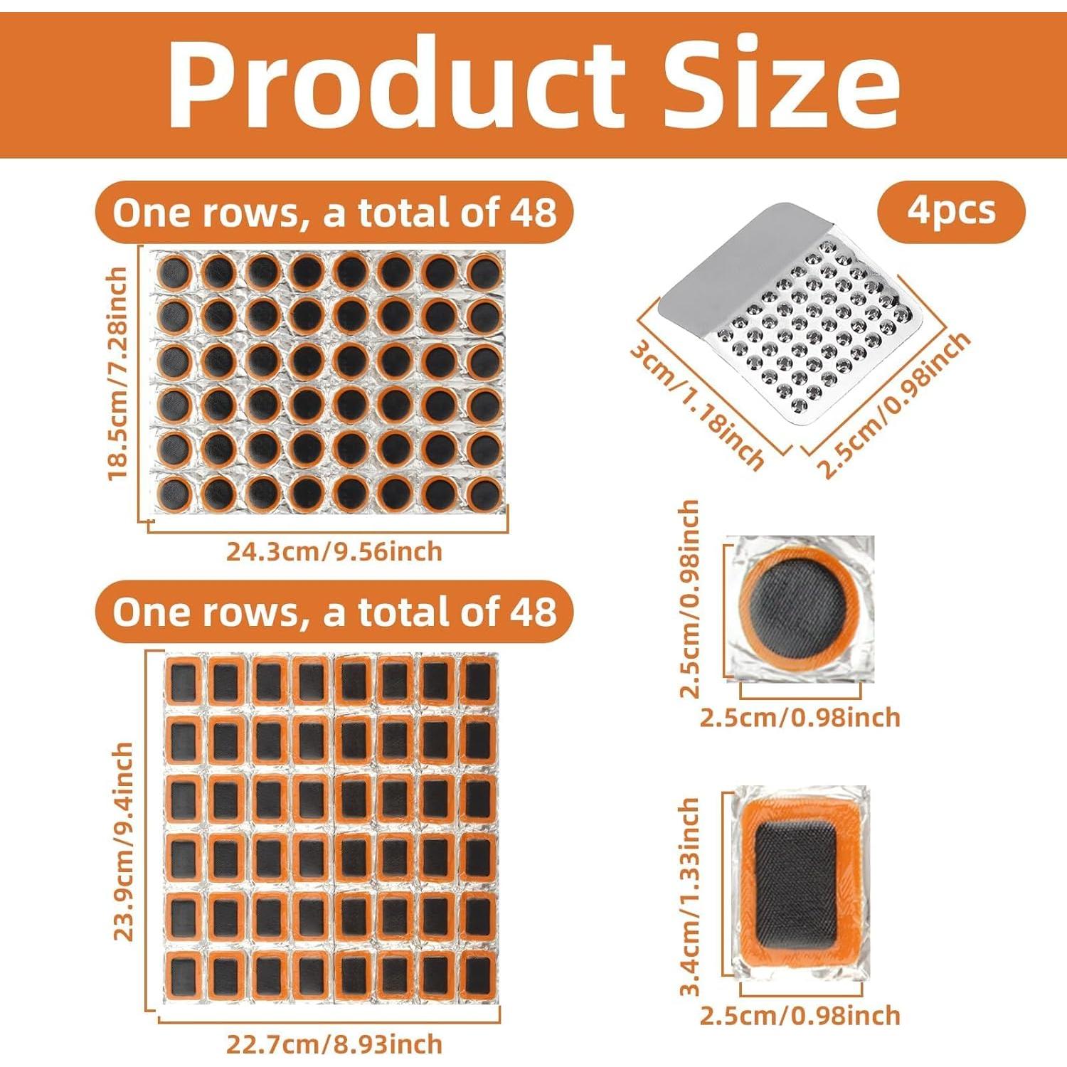 Kit de Parche para Tubo de Bicicleta Jaydear 100PCS Reparación