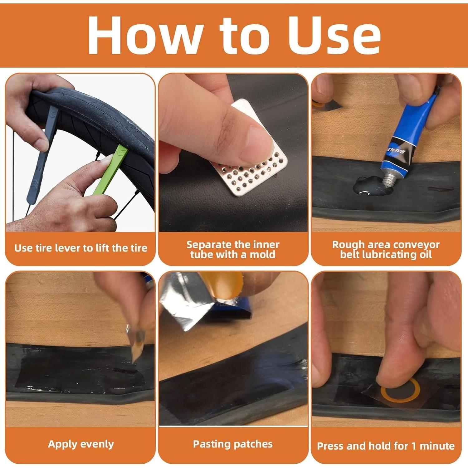 Kit de Parche para Tubo de Bicicleta Jaydear 100PCS Reparación