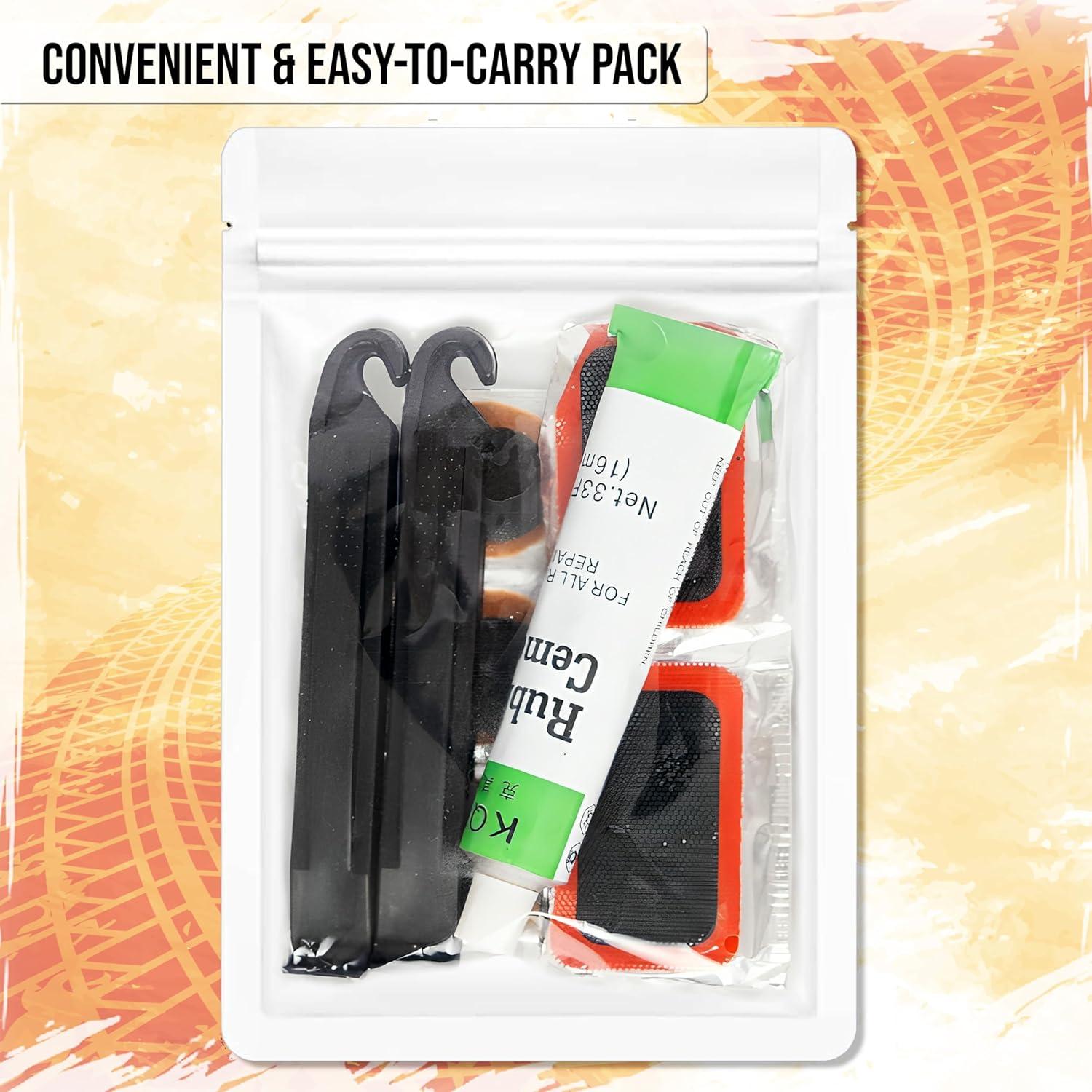 Kit de Parche para Bicicleta Mobi Lock - 24 Piezas, Reparación Rápida