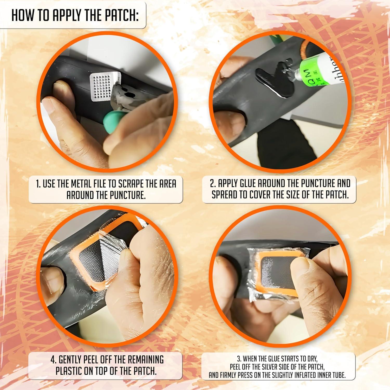 Kit de Parche para Bicicleta Mobi Lock - 24 Piezas, Reparación Rápida