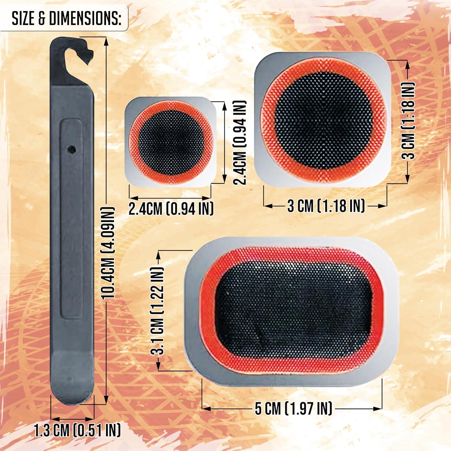 Kit de Parche para Bicicleta Mobi Lock - 24 Piezas, Reparación Rápida