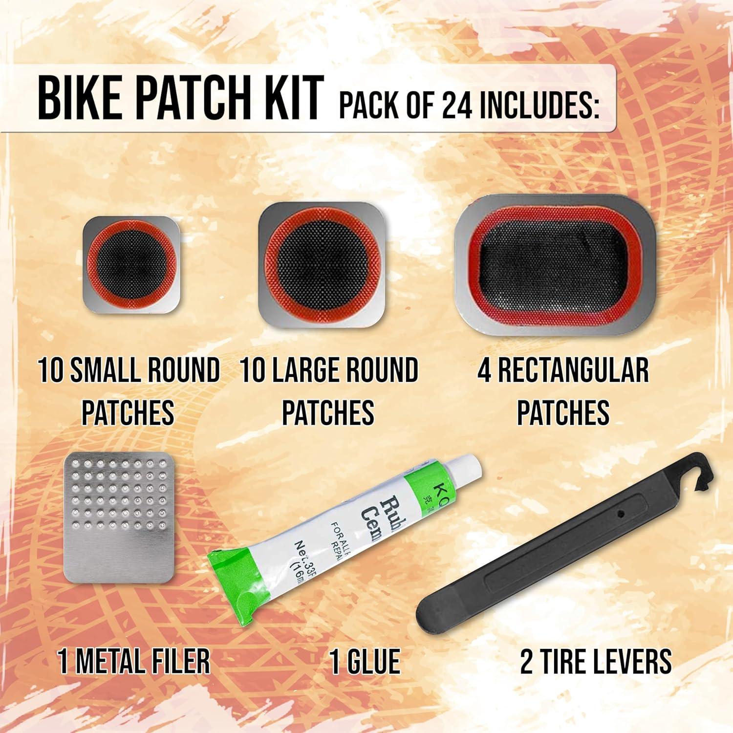 Kit de Parche para Bicicleta Mobi Lock - 24 Piezas, Reparación Rápida