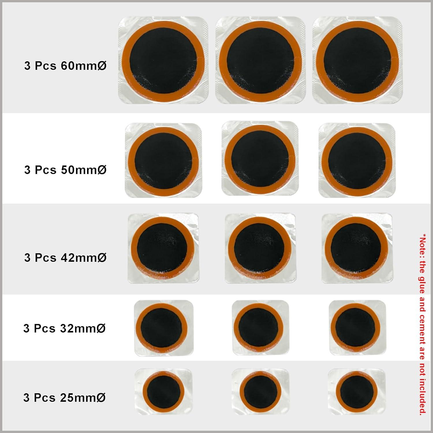 Kit de Parcheo PAX 15 Pcs para Cámara Interior - Reparación Neumáticos