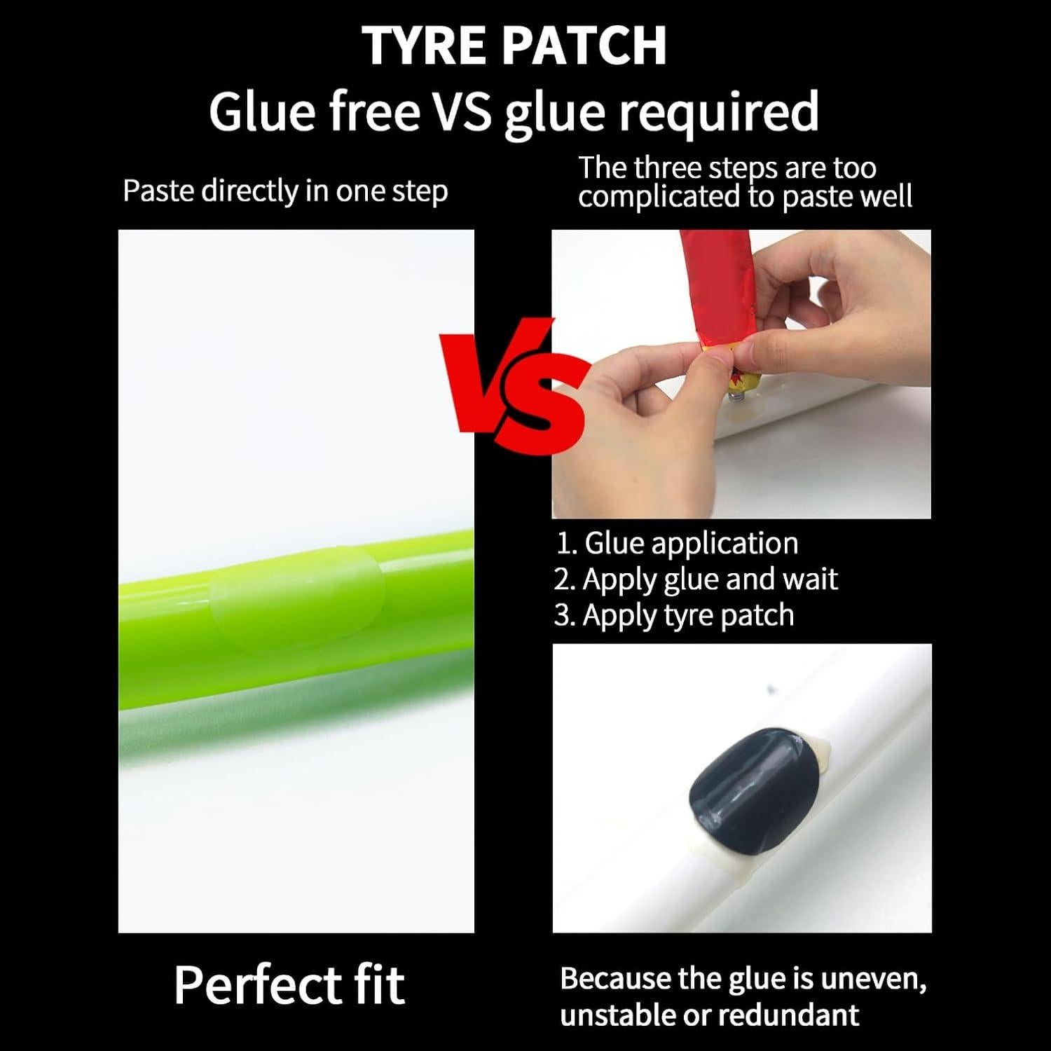 Kit de Parche para Neumáticos de Bicicleta CYCLAMI 8 Pcs