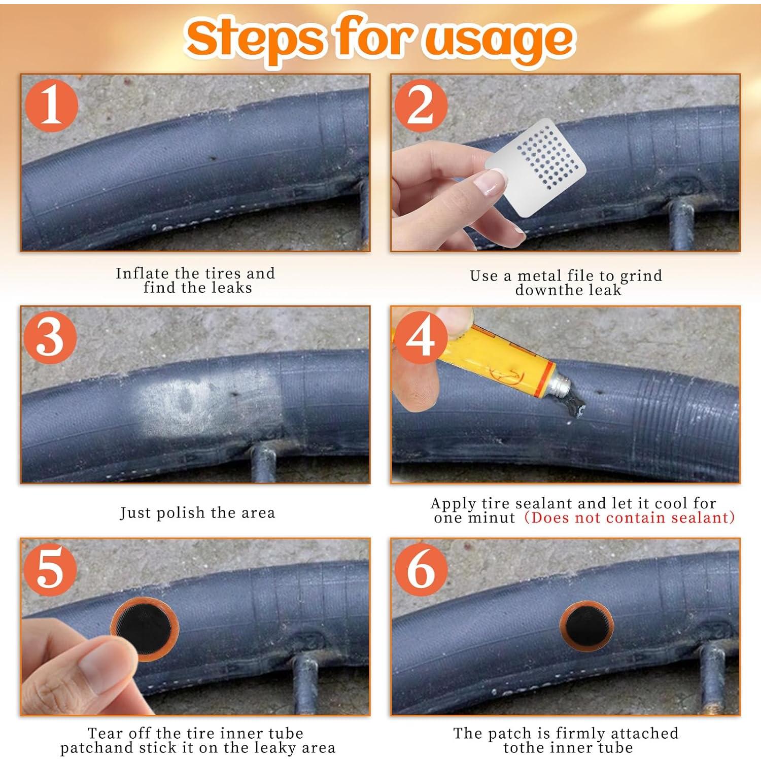 Kit de reparación de neumáticos de bicicleta Psyqtsuary 96 piezas