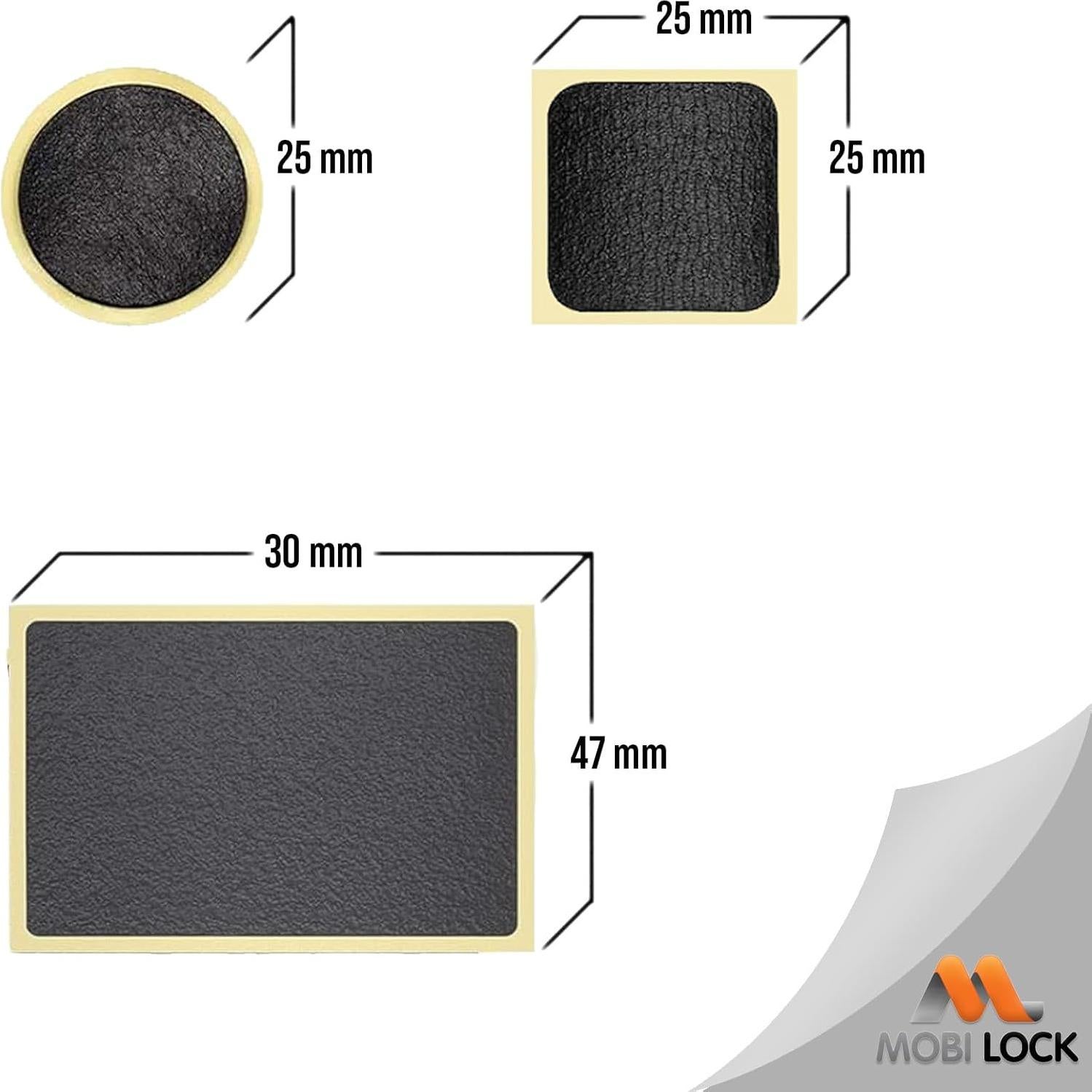 Kit de Parches Autoadhesivos para Bicicleta Mobi Lock - 6 Piezas