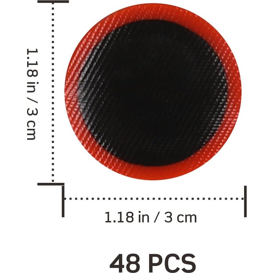 Kit de Parche de Goma VOSAREA 48 Piezas 30mm para Bicicleta