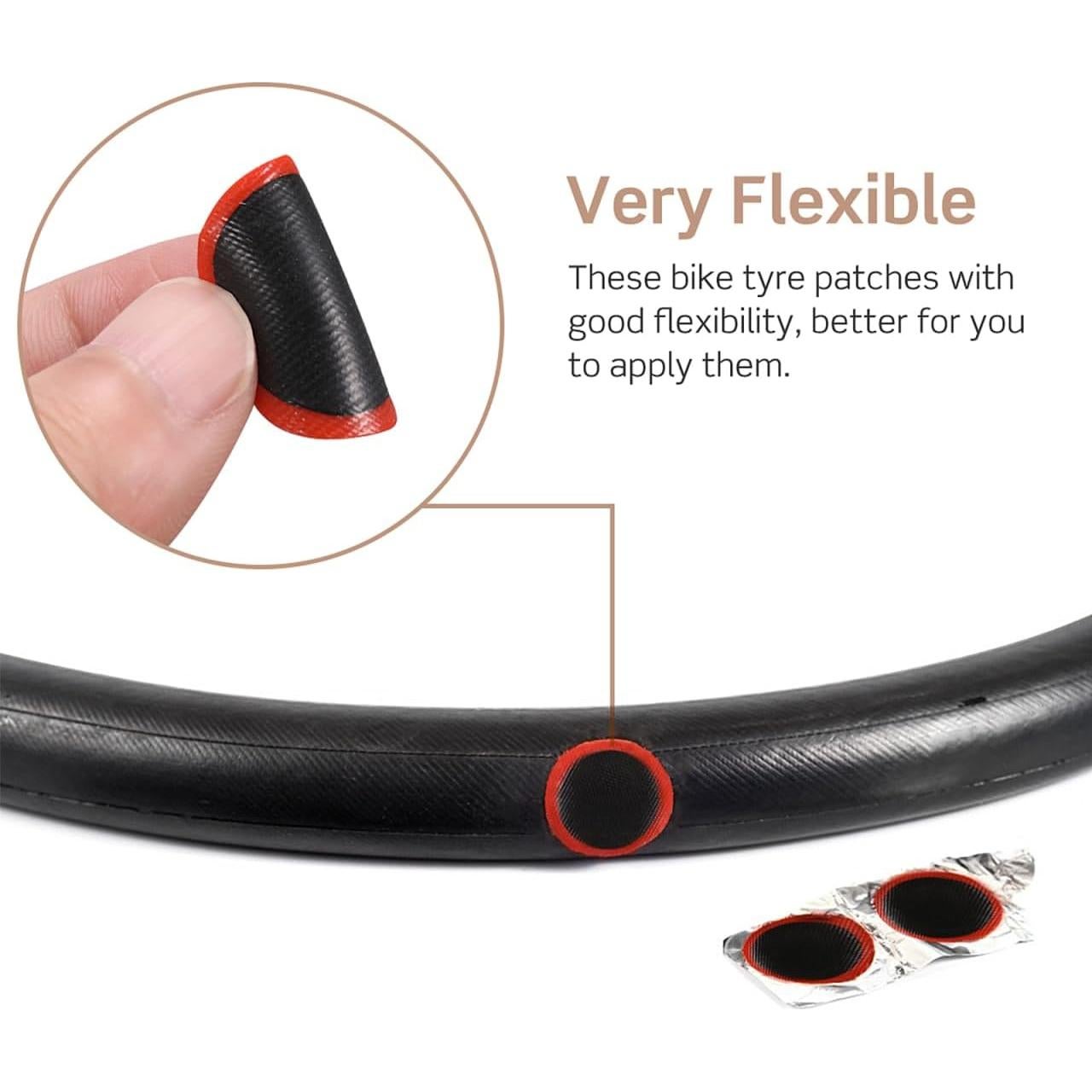 Kit de Parche de Goma VOSAREA 48 Piezas 30mm para Bicicleta