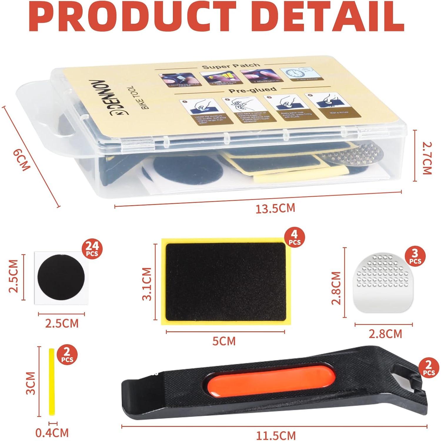 Kit de Reparación de Neumáticos de Bicicleta DN DENNOV 36 Piezas