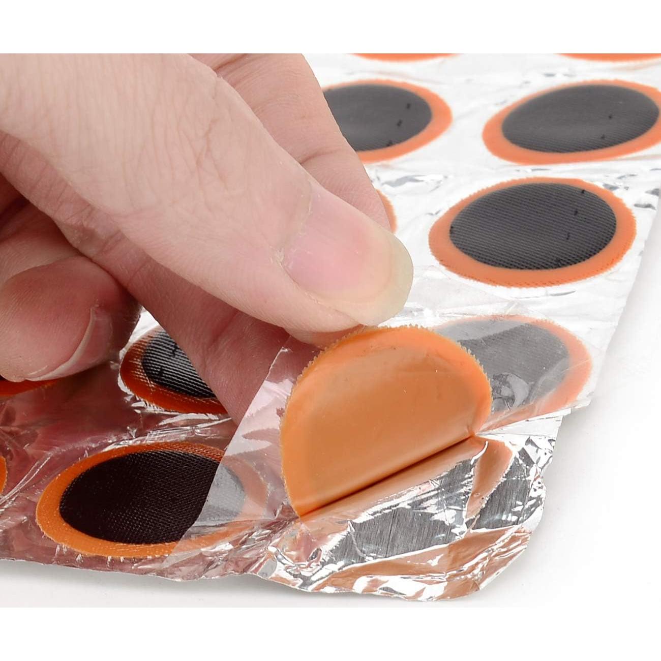 Parche de Neumático de Bicicleta TinLeJa 25mm - 96 Piezas