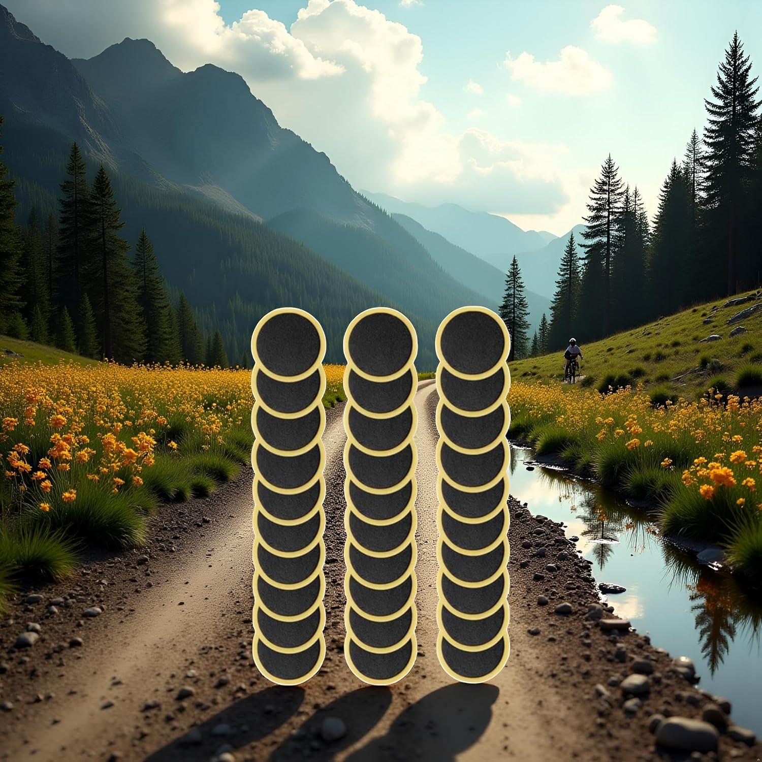 Kit de 30 Parches de Reparación Sin Pegamento Zhuluck para Bicicletas