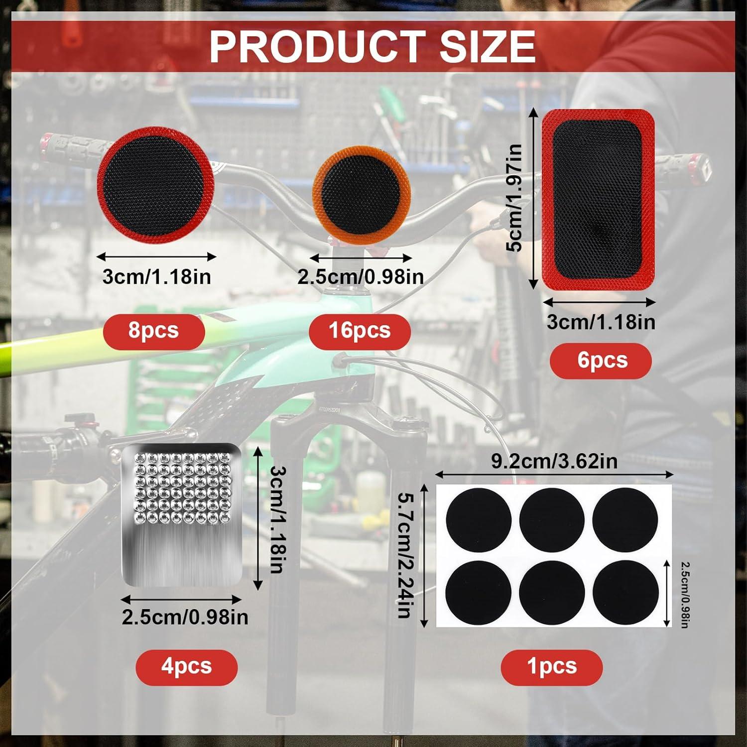 Kit de Reparación de Llantas BOXOB, 30 Piezas, Parche y Raspadores