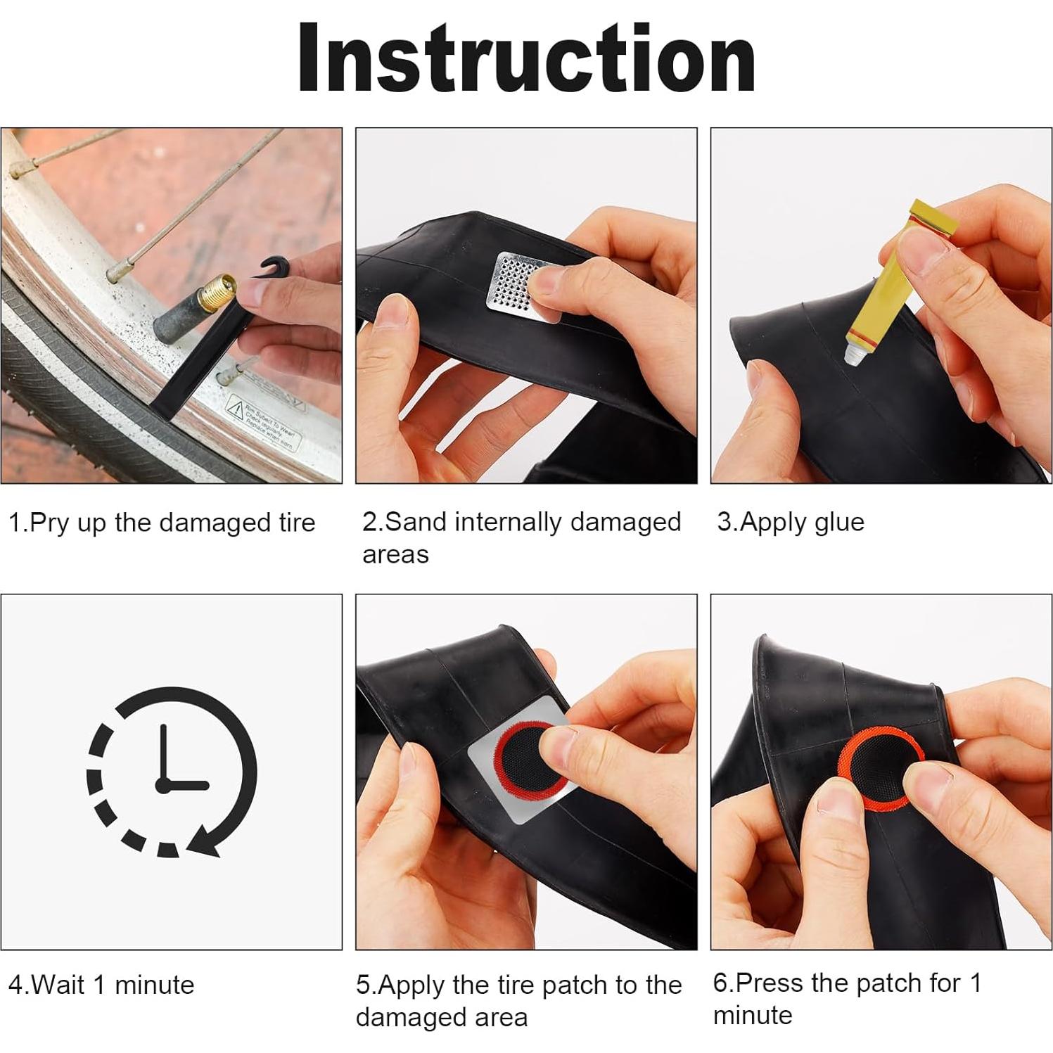 Kit de Reparación de Llantas BOXOB, 30 Piezas, Parche y Raspadores