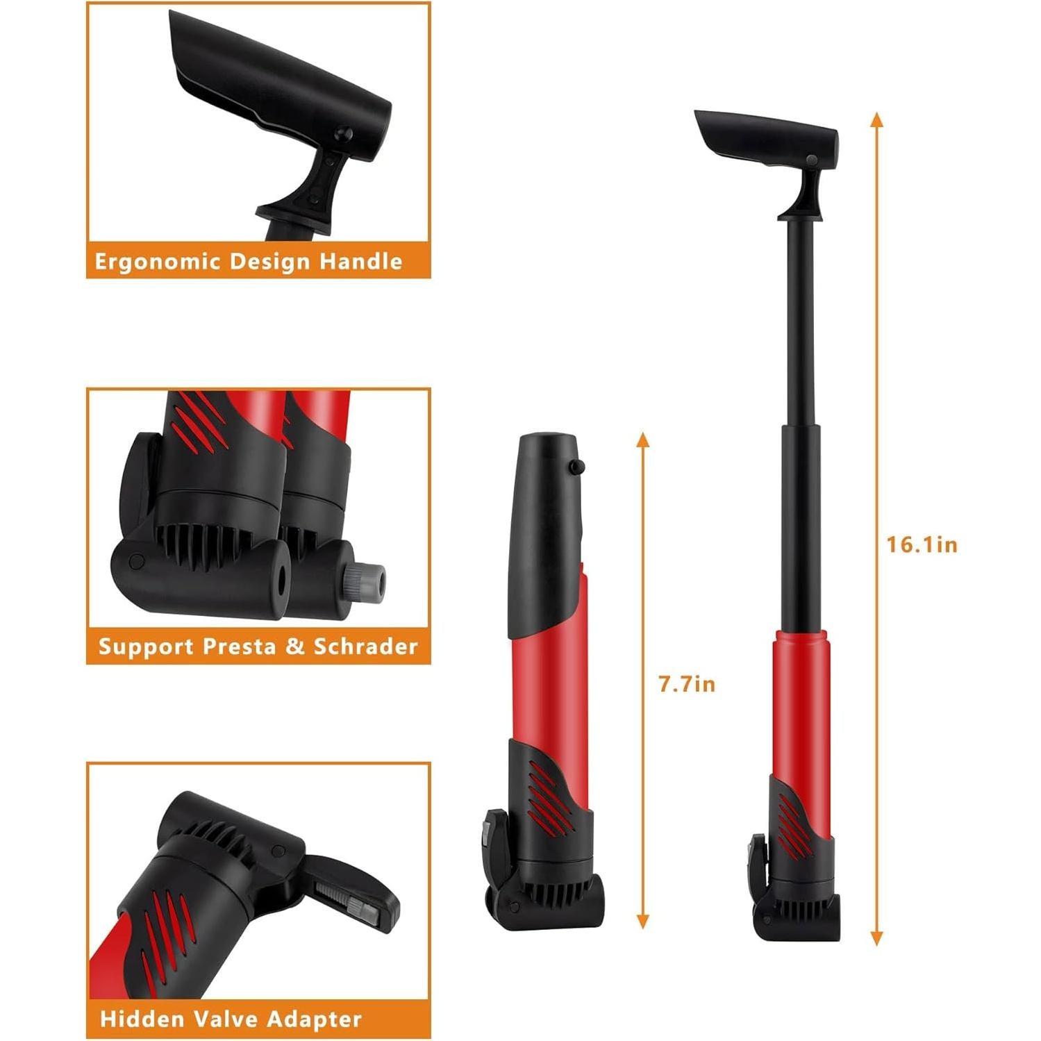 Kit de Herramientas para Bicicleta AOFUXTI 16 en 1 con Bomba 120psi