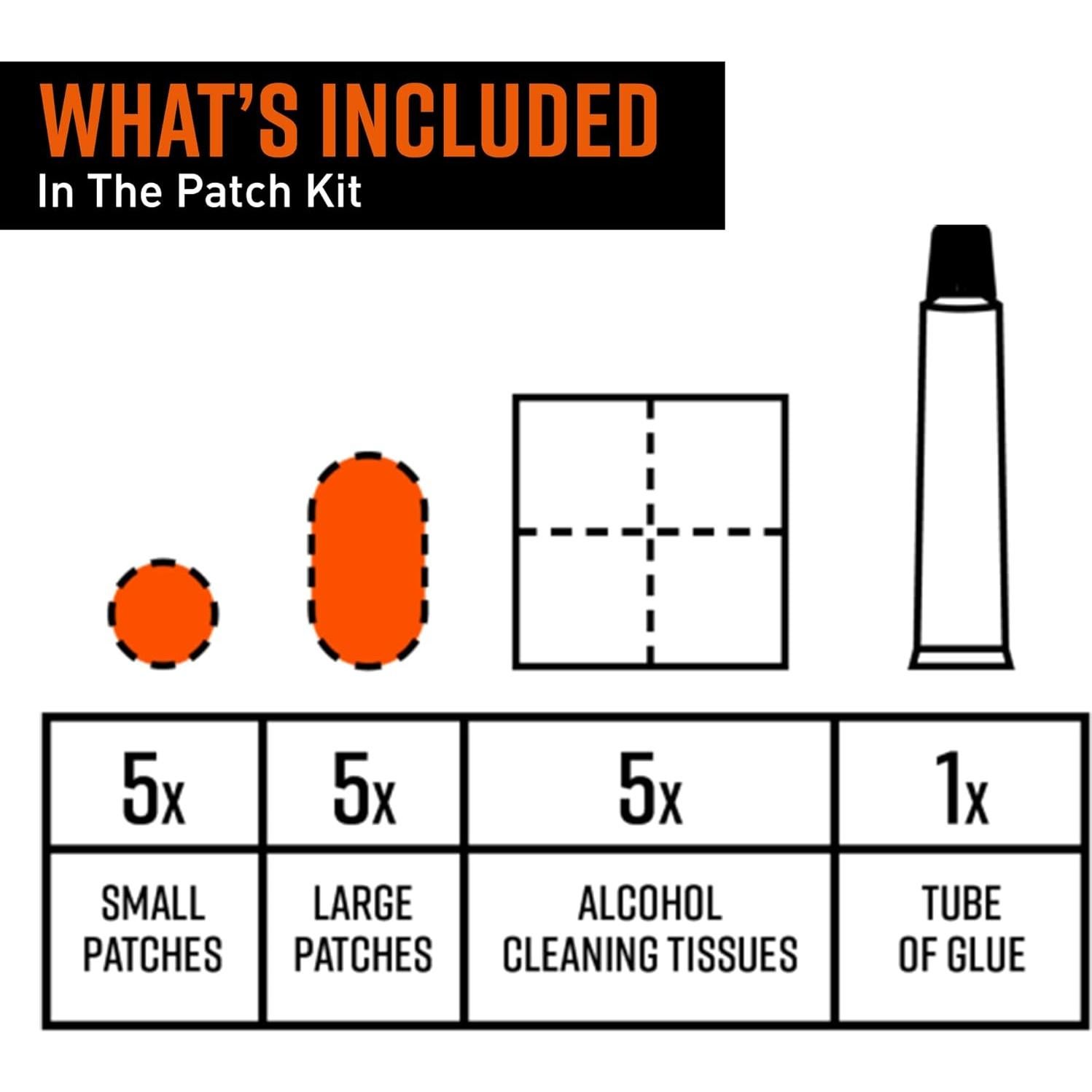 Kit de Parcheo Tubolito Flix 5 Parches Grandes y 5 Pequeños