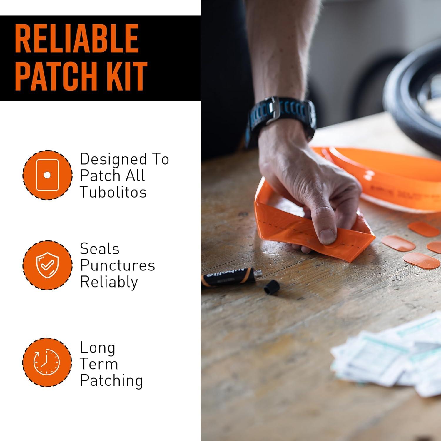 Kit de Parcheo Tubolito Flix 5 Parches Grandes y 5 Pequeños