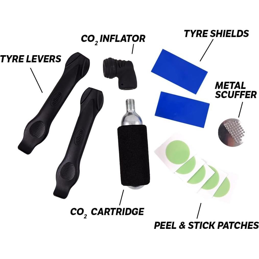 Kit de Reparación e Inflación de Neumáticos Slime Deluxe 13 Piezas