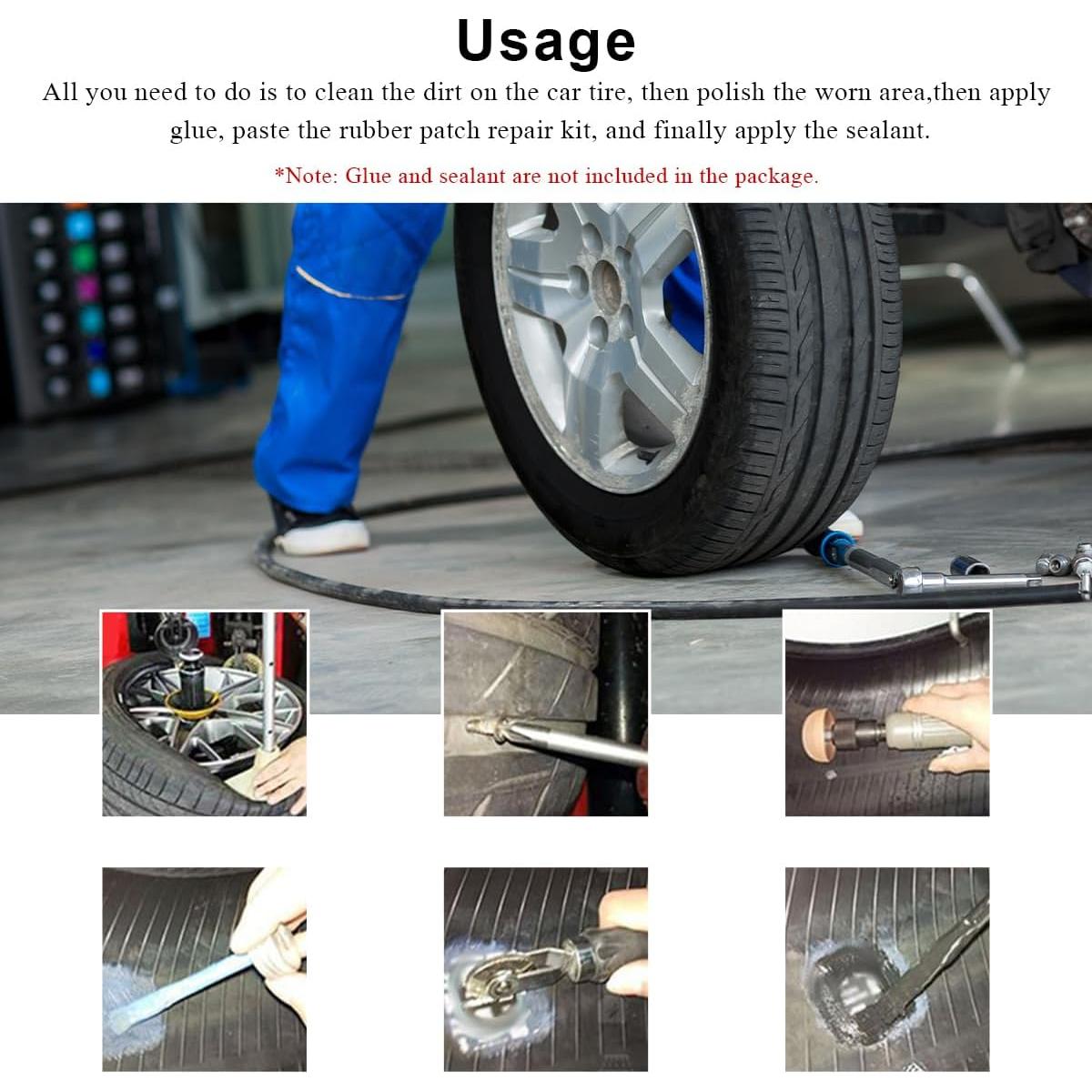 Kit de Parches de Reparación de Neumáticos SHMZK 90 PCS
