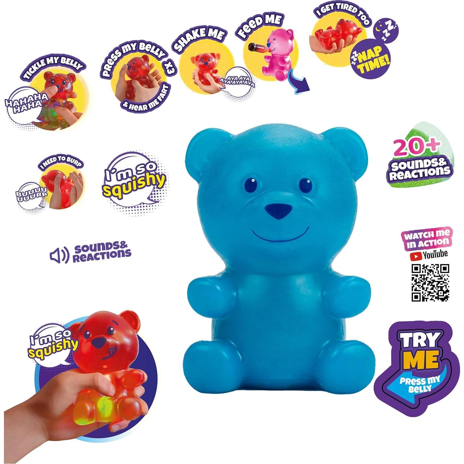 Gummymals Jiggly Azul - Mascota Interactiva con 20 Sonidos