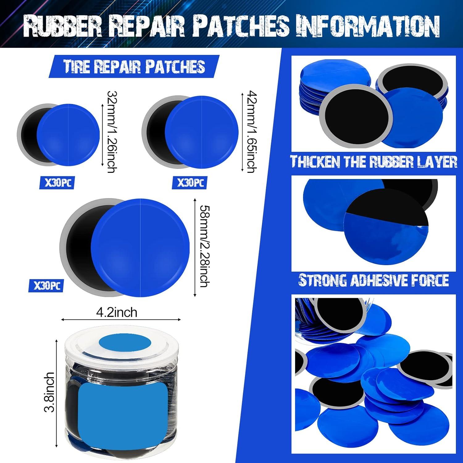 Kit de Parches para Neumáticos Tallew 90 Piezas 32-58 mm