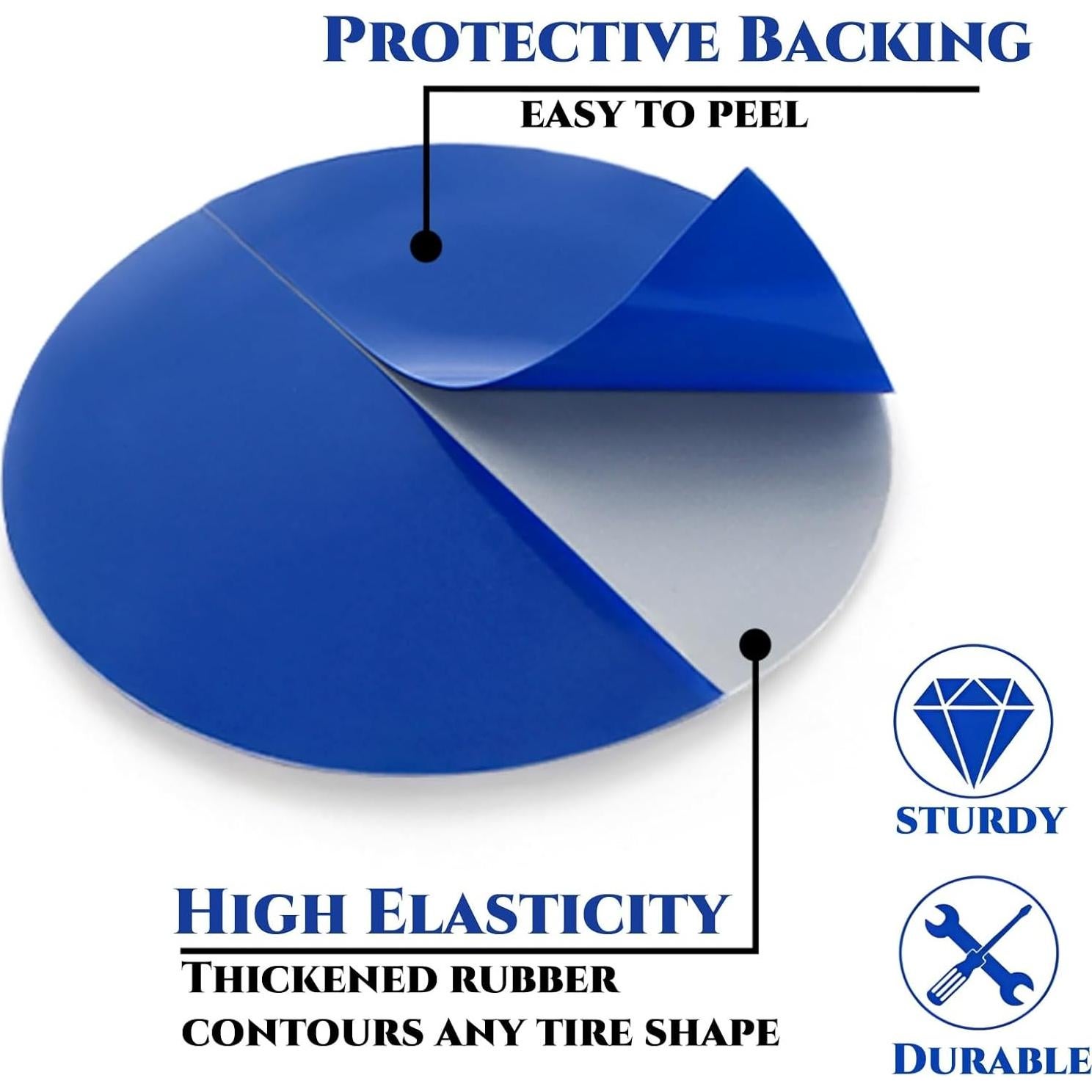 80 Parches de Reparación de Neumáticos Acshio 58mm Caucho