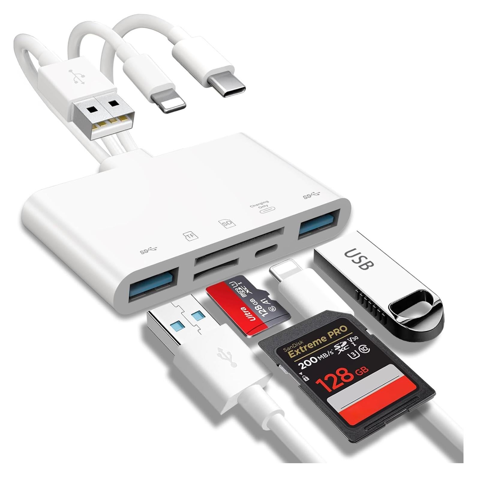 Lector de Tarjetas de Memoria JOOPSHEE 5-en-1 USB-C y SD