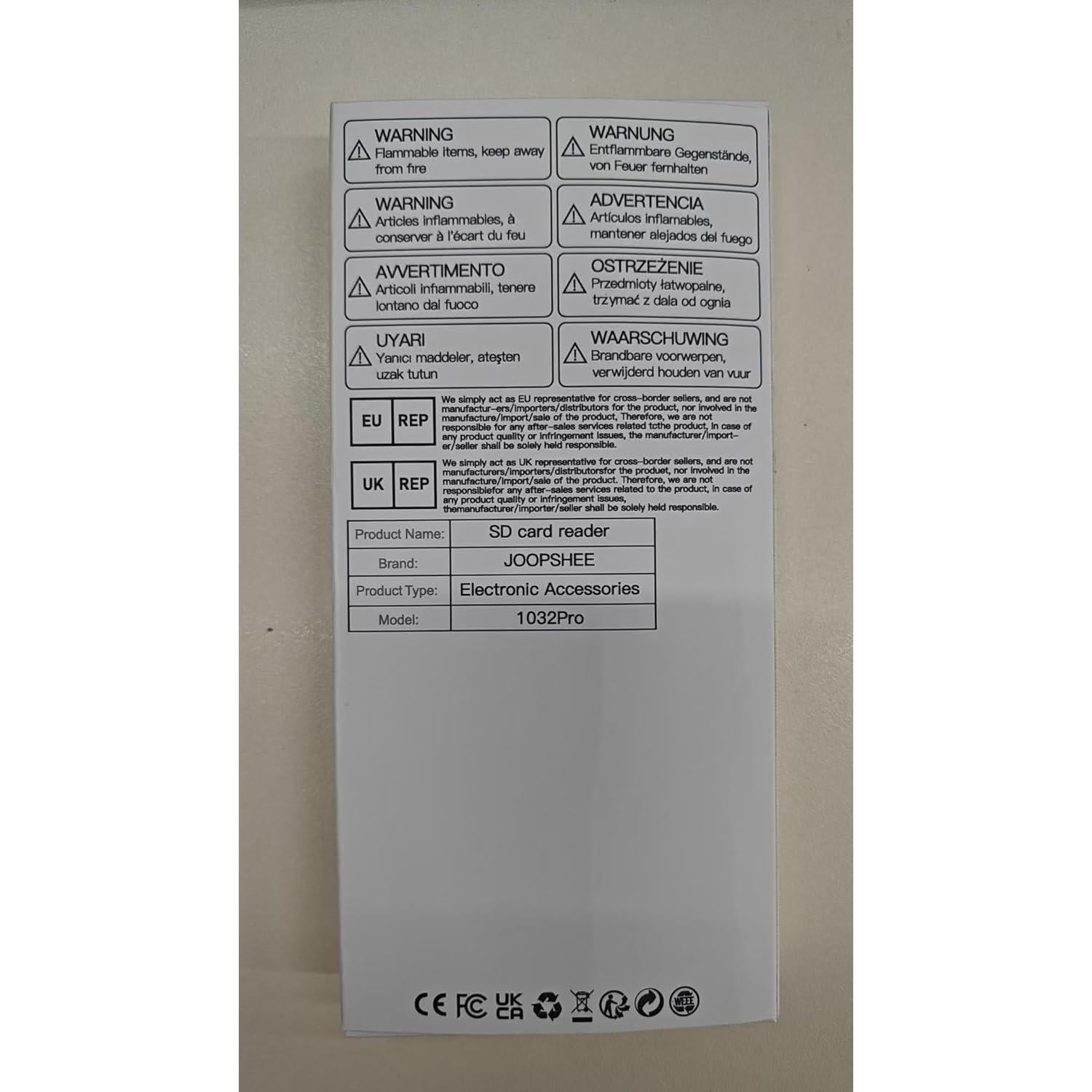 Lector de Tarjetas de Memoria JOOPSHEE 5-en-1 USB-C y SD