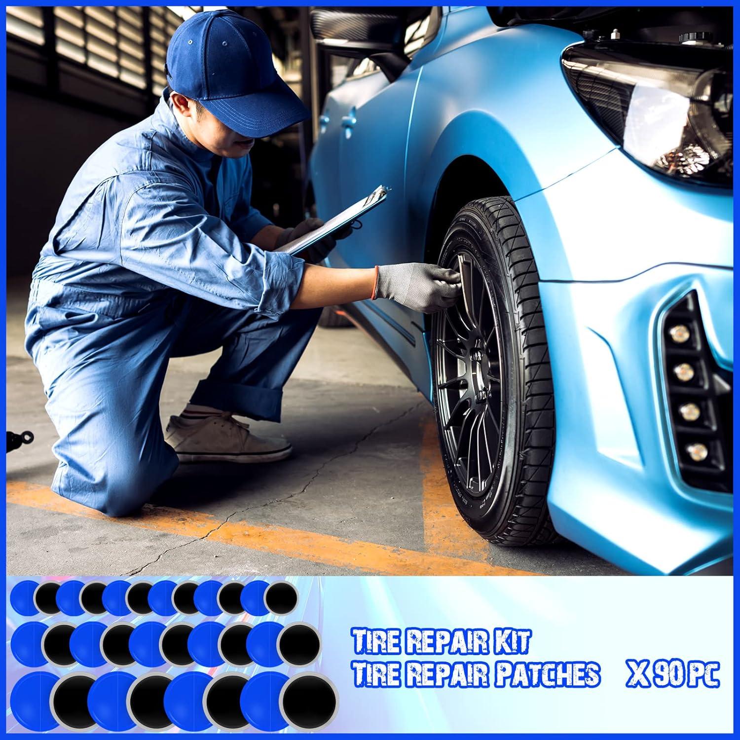 Kit de Reparación de Neumáticos Tallew 90 Piezas Caucho 32-58 mm