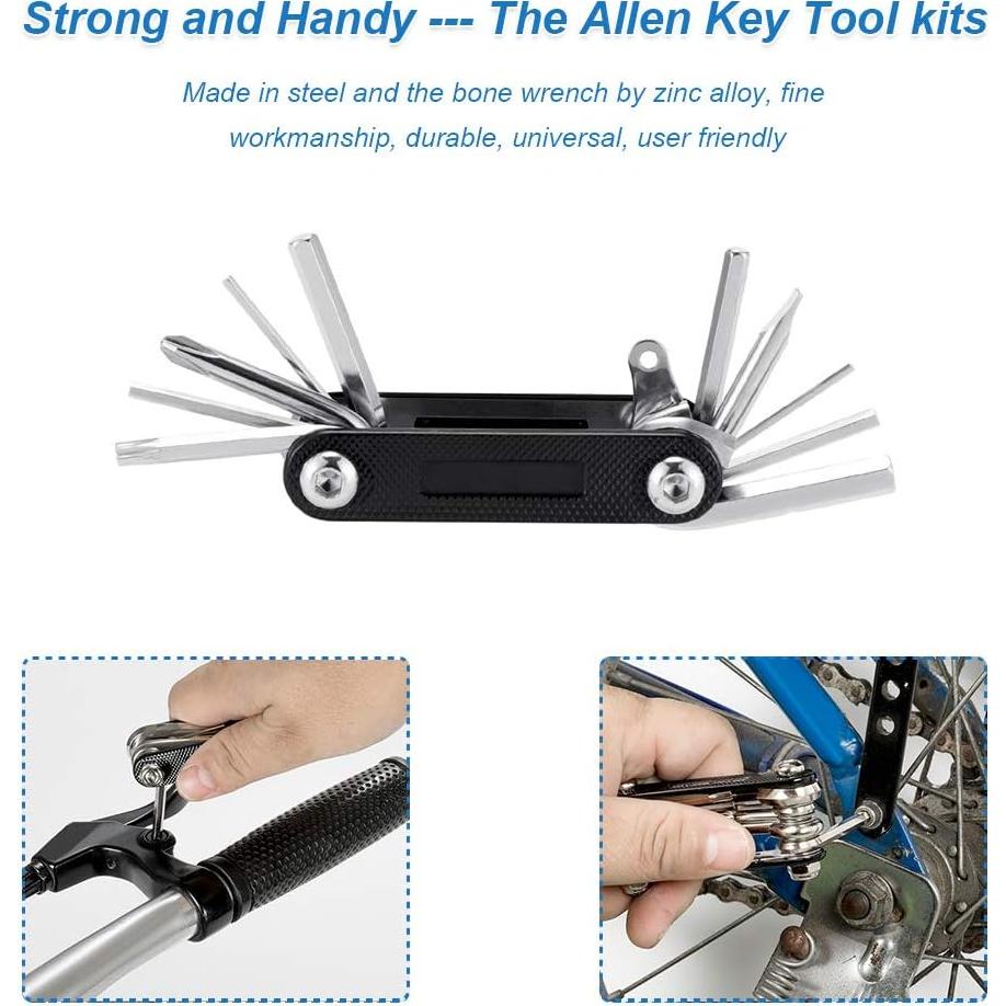 Kit de Reparación de Neumáticos de Bicicleta WOTOW 11 en 1