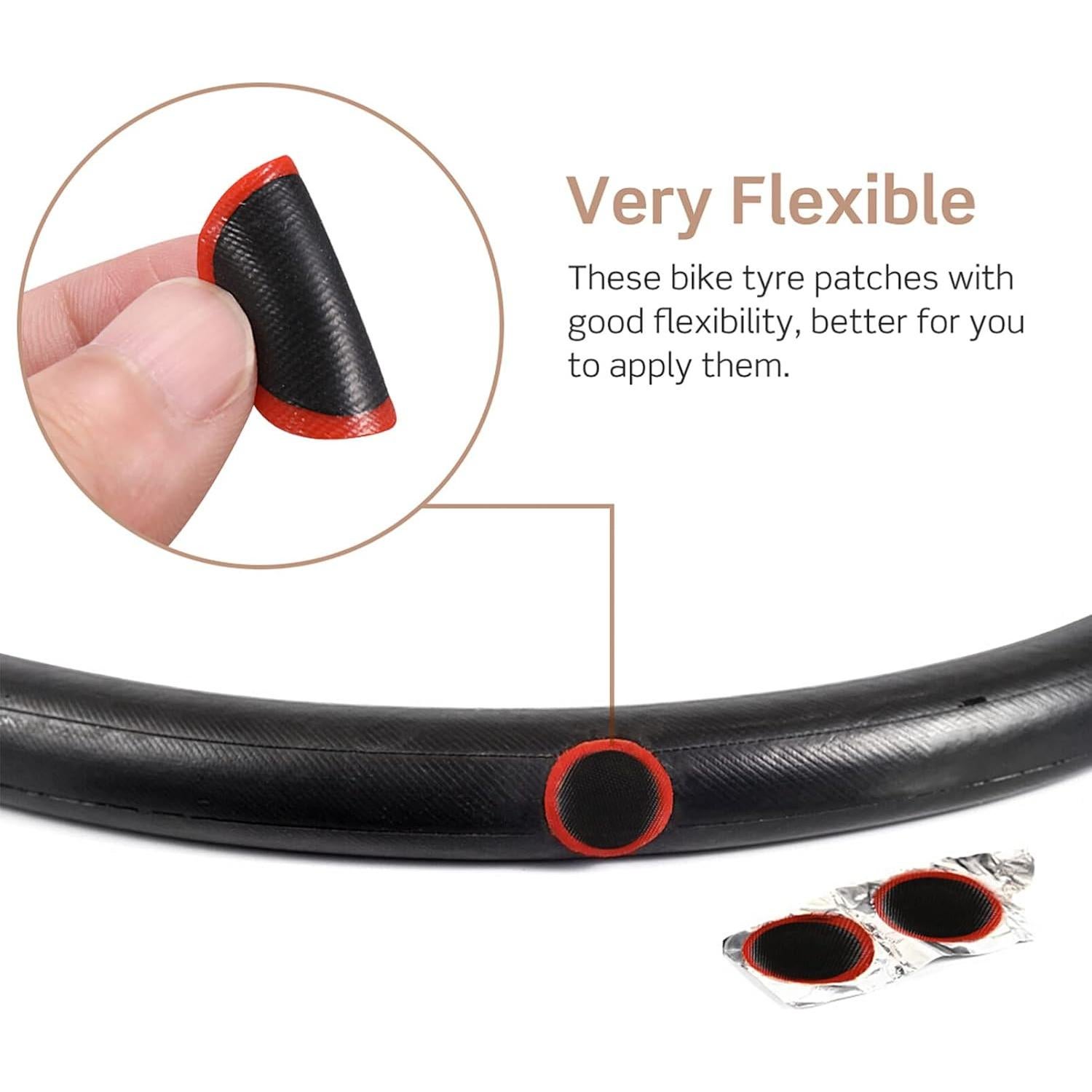 Parche de Neumático de Bicicleta Didiseaon 48 Piezas 30mm