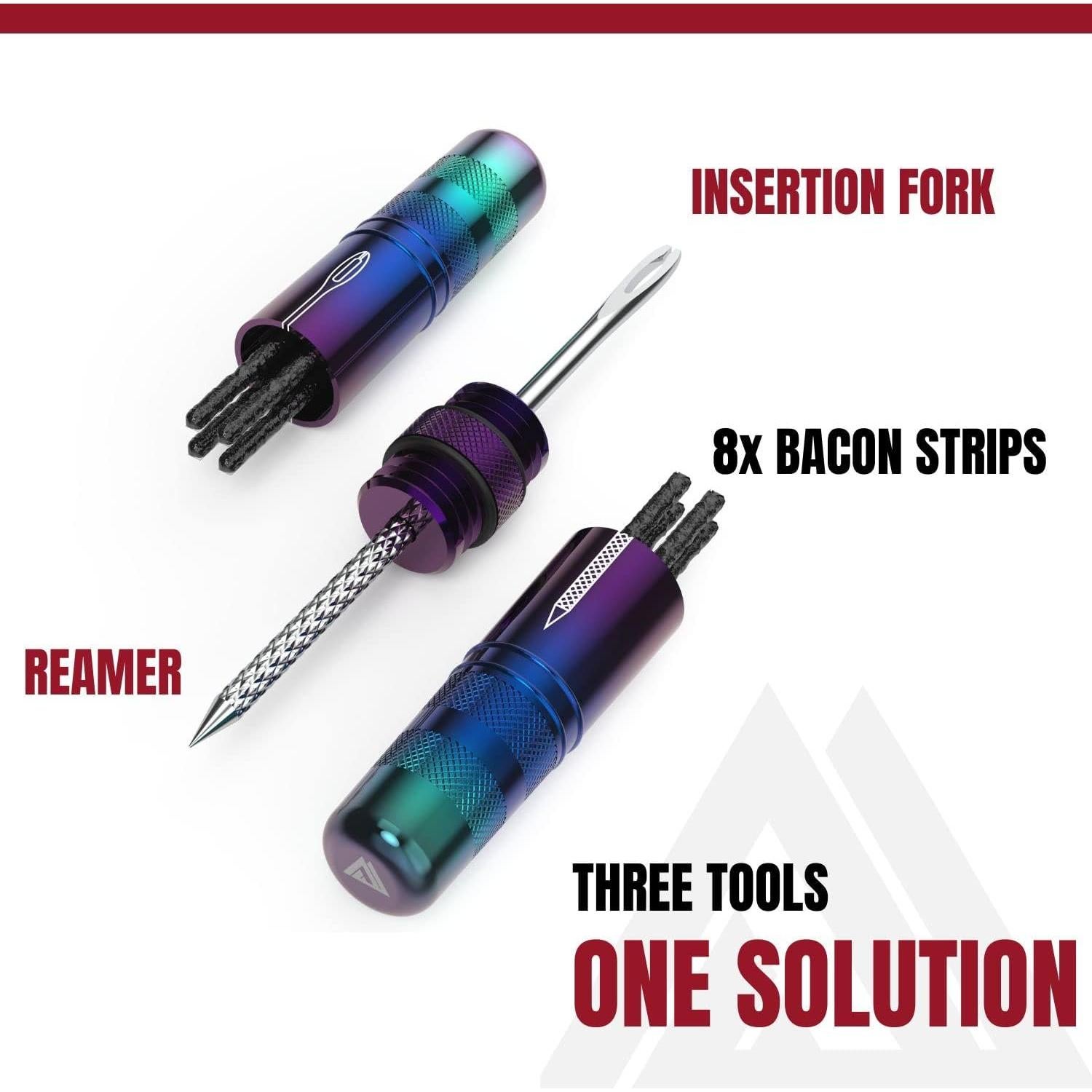 Kit de Reparación de Neumáticos Tubeless KOM Cycling TRT - 8 Colores