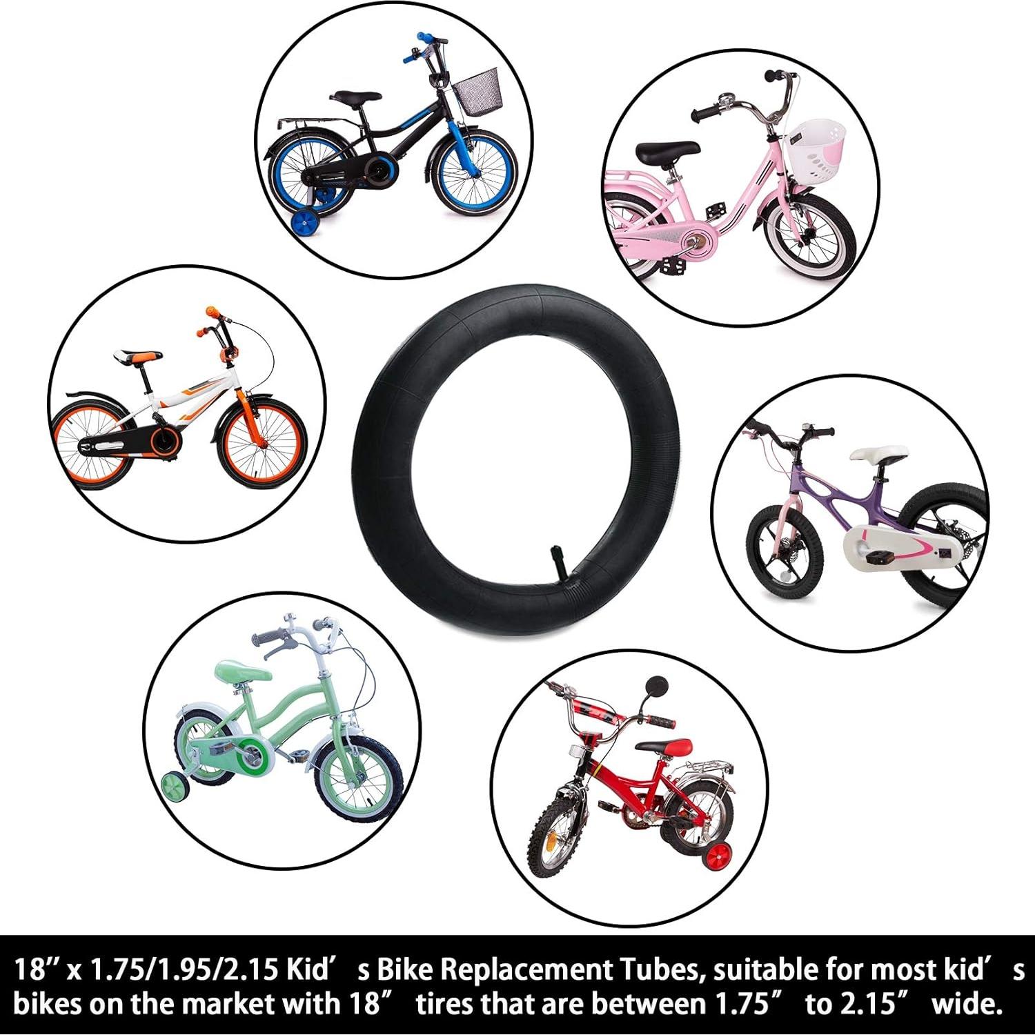 Paquete de 2 Tubos Internos de Bicicleta Listenman 18" x 1.75/1.95/2.15