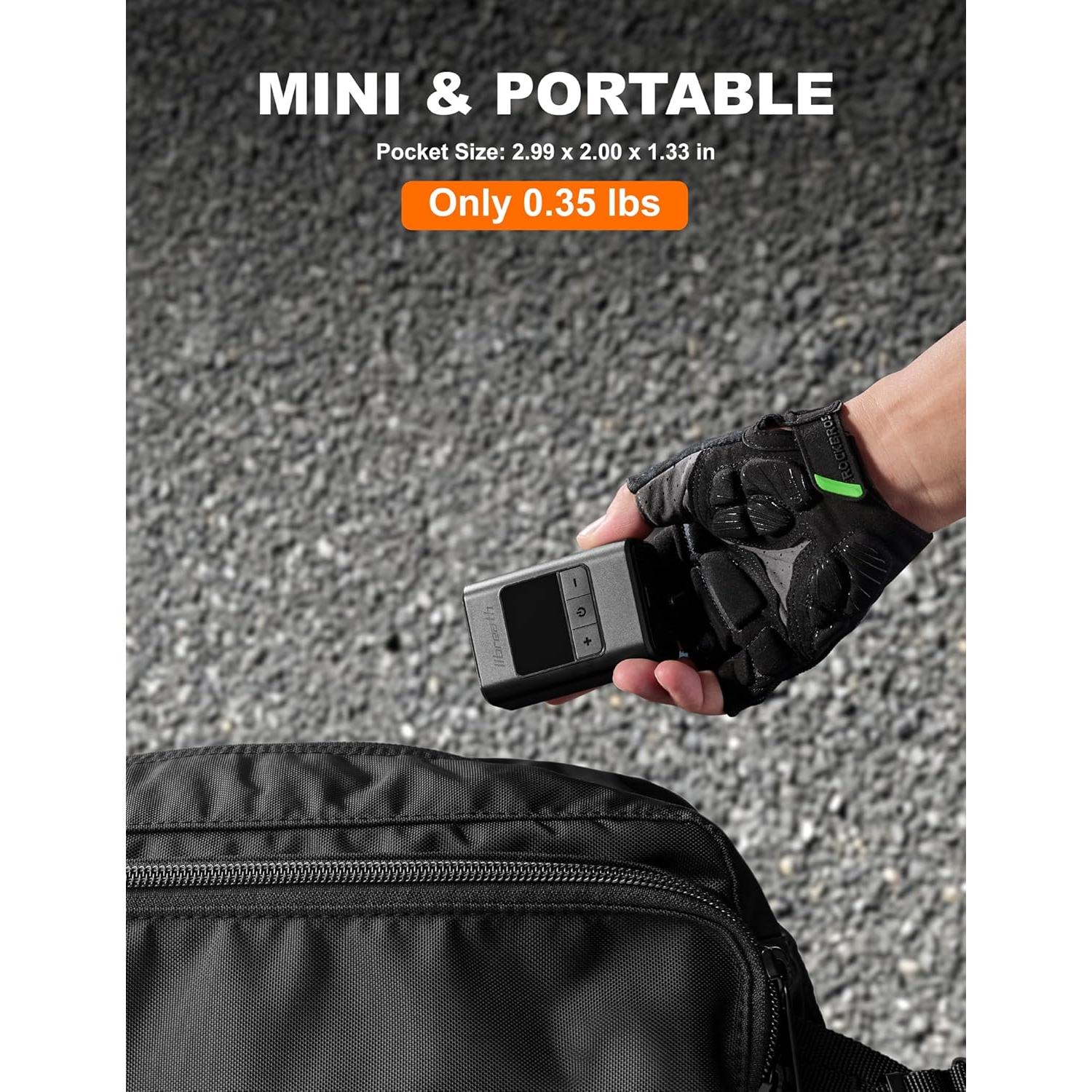 Bomba de Bicicleta Eléctrica Libreath AP02 120 PSI Portátil