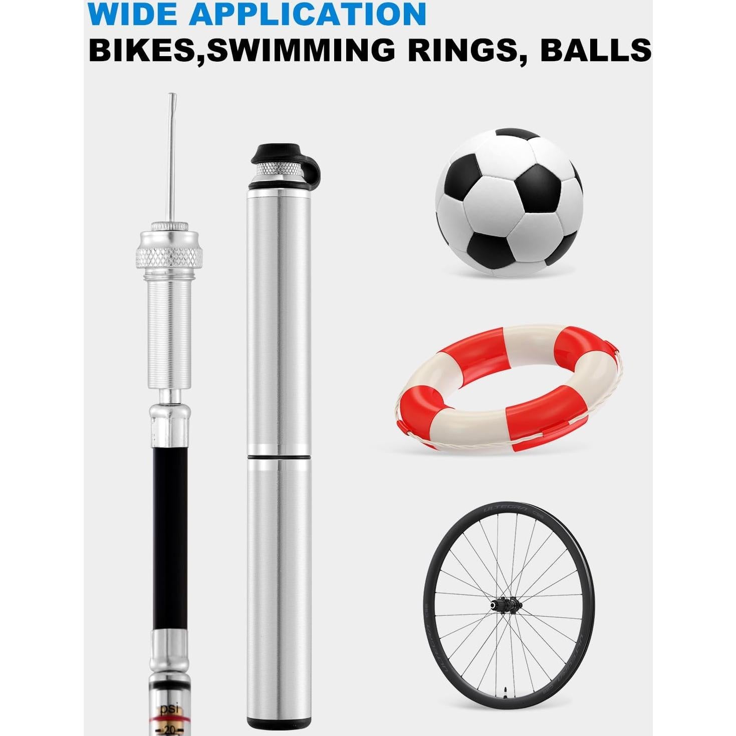 Bomba de Bicicleta Mini JULAI con Manómetro 160 PSI