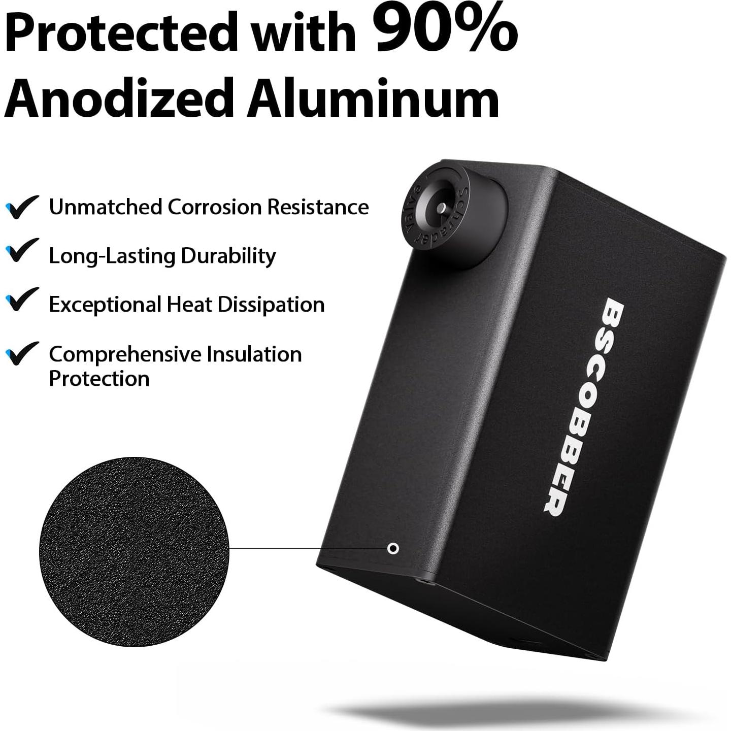 Bomba de Bicicleta Eléctrica BSCOBBER A3S 120PSI Mini Portátil