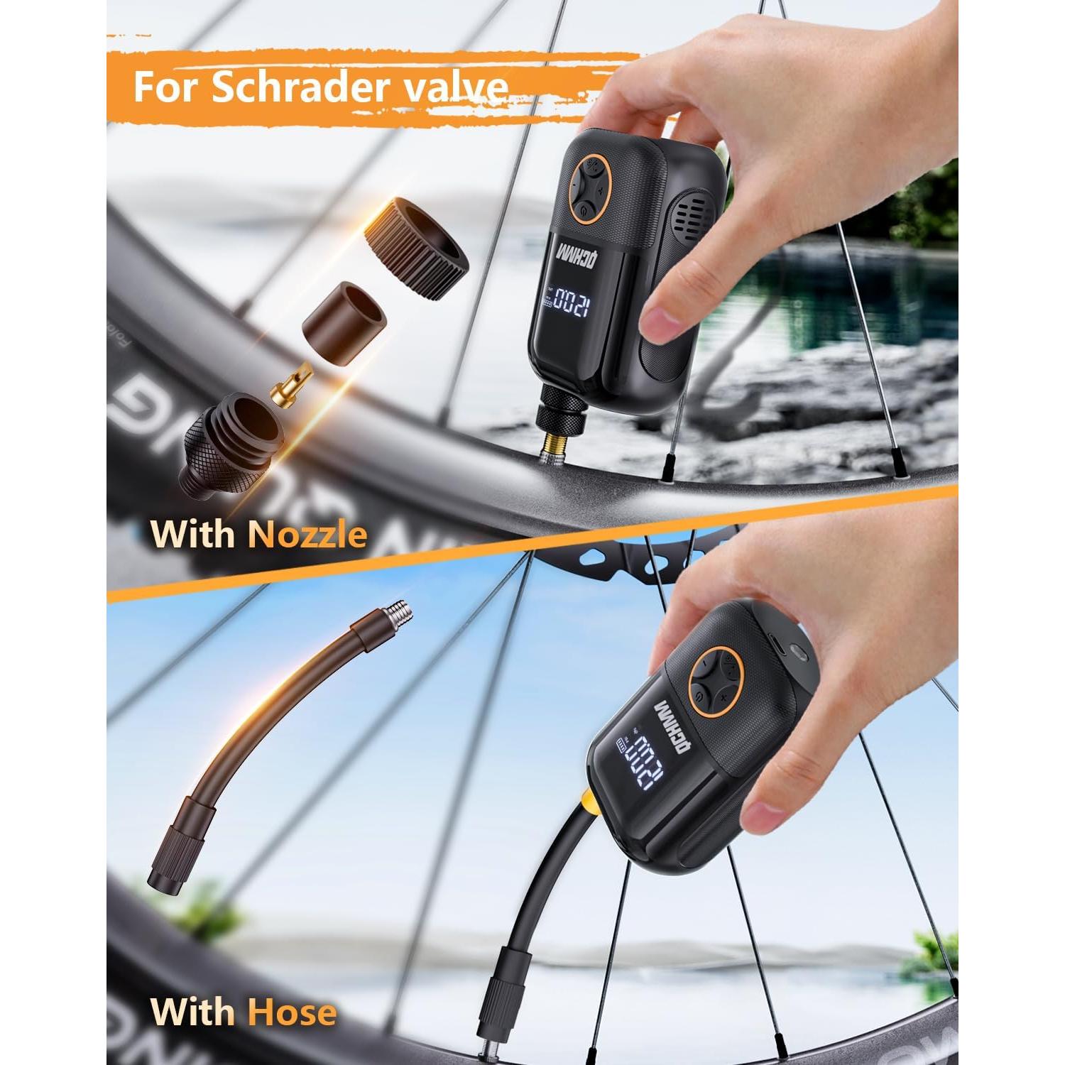 Bomba de Bicicleta Eléctrica QCHMM TX11 120PSI Portátil