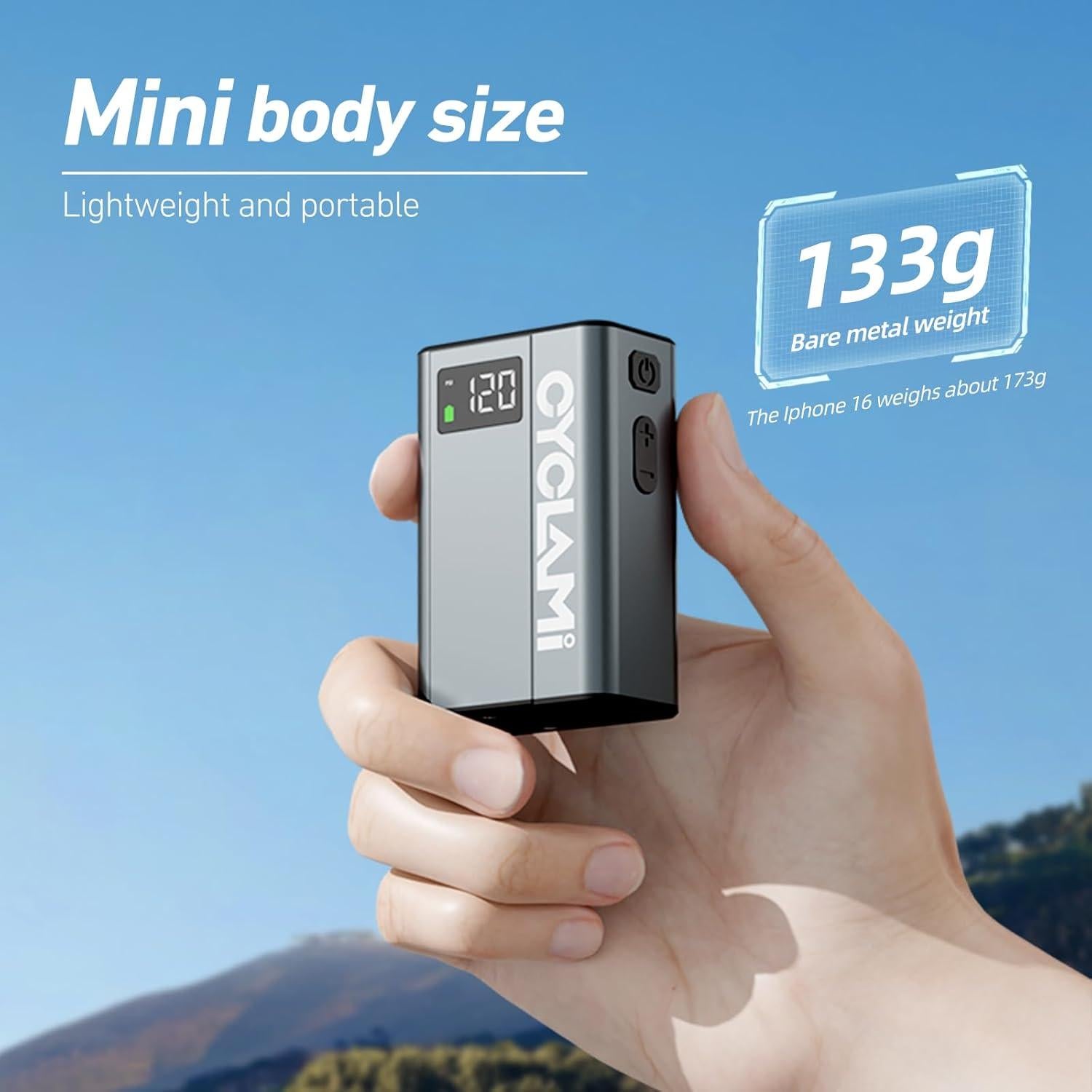 Bomba de Aire Eléctrica CYCLAMI E1 Mini 120PSI Recargable