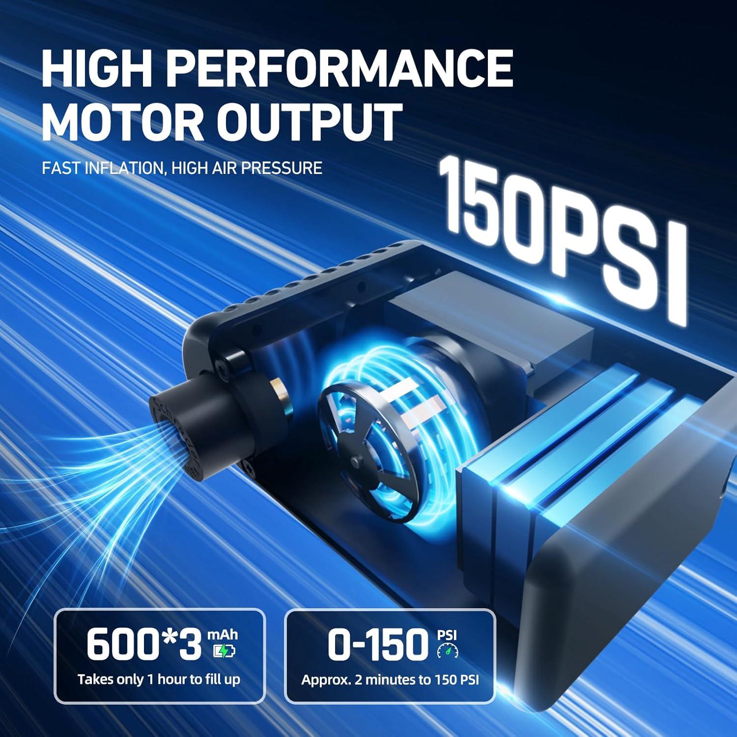 Mini bomba eléctrica para bicicleta CYCLAMI A2MAX 150PSI