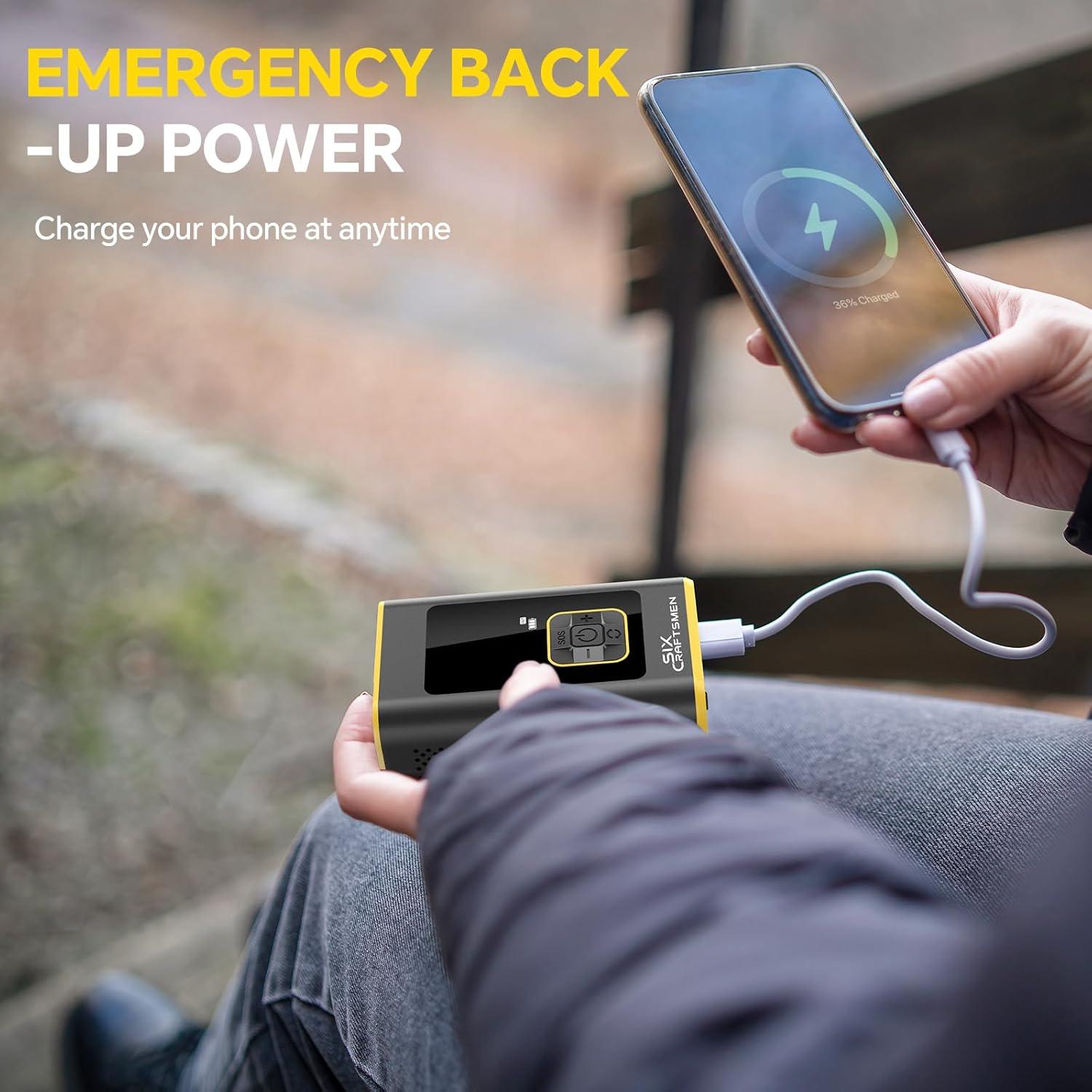 Compresor de Aire Portátil SIX CRAFTSMEN 150PSI 4000mAh