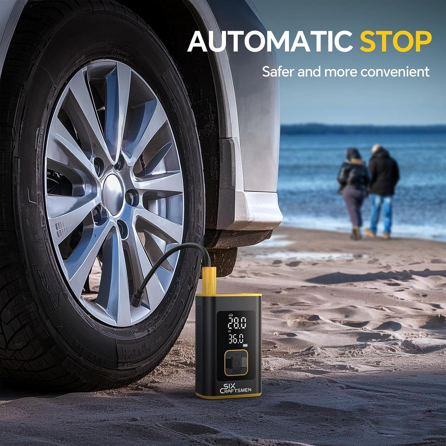 Compresor de Aire Portátil SIX CRAFTSMEN 150PSI 4000mAh